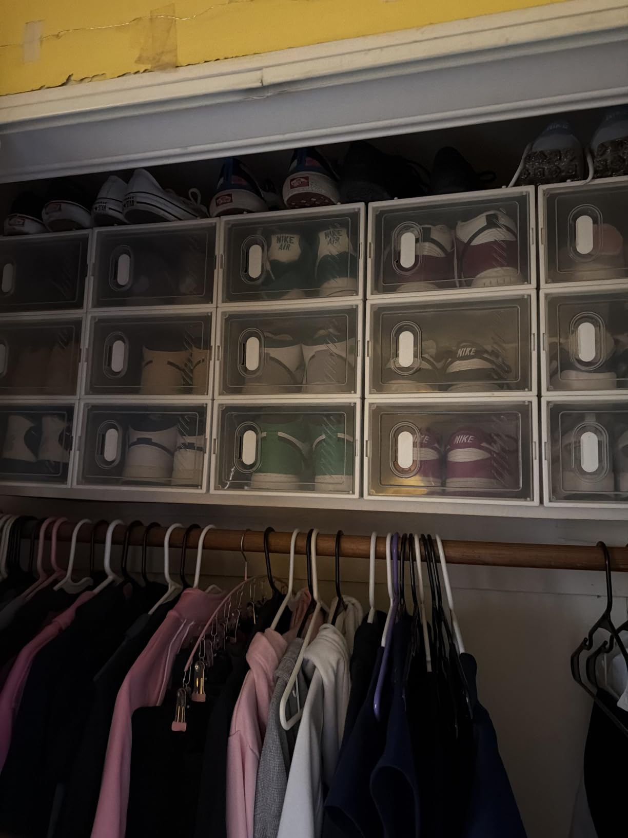 SIMPDIY Clear Shoe Storage Boxes, Stackable Shoe Organizer for Closet customer photo 2