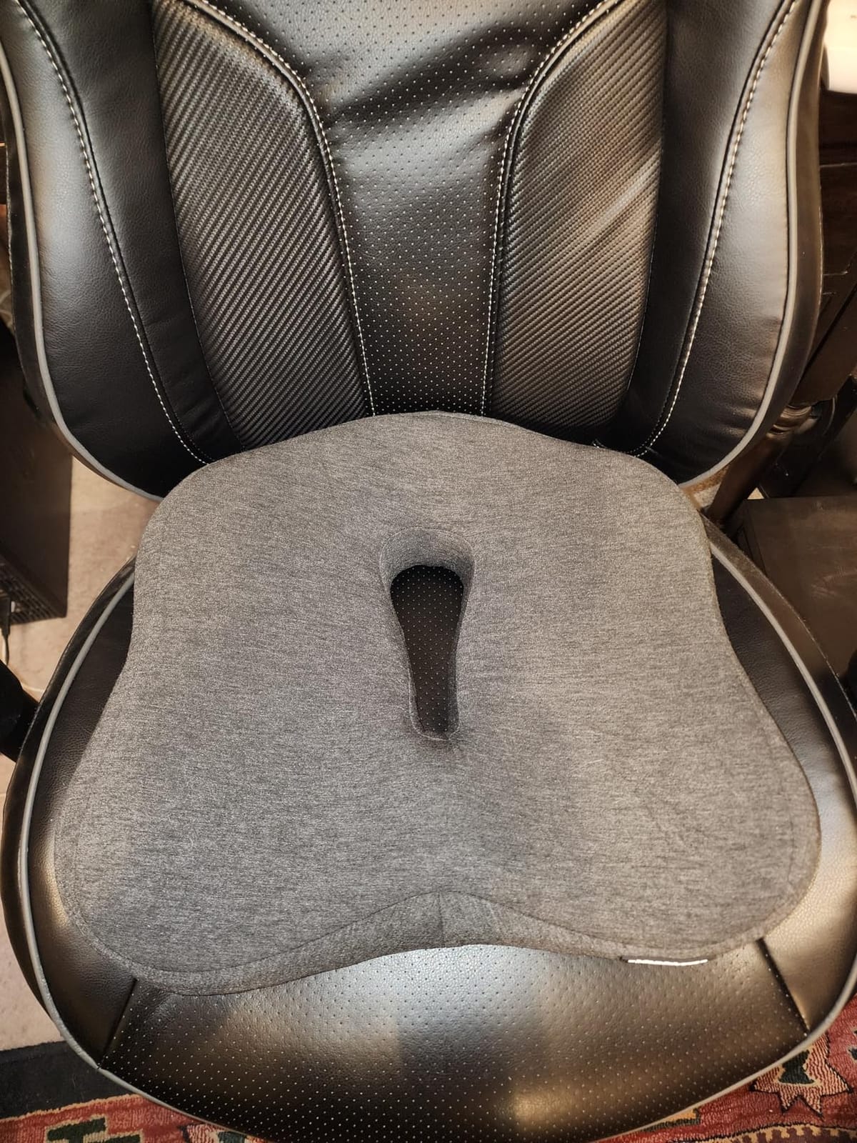 Memory Foam Seat Chair Cushion for Relieves Back Sciatica Pain Tailbone Pain Coccyx Degenerating Disc Orthopedic Osteoarthritis Prostate Cushion Low Back Pain Cushion Hip Shaping (Dark Gray) customer photo 2