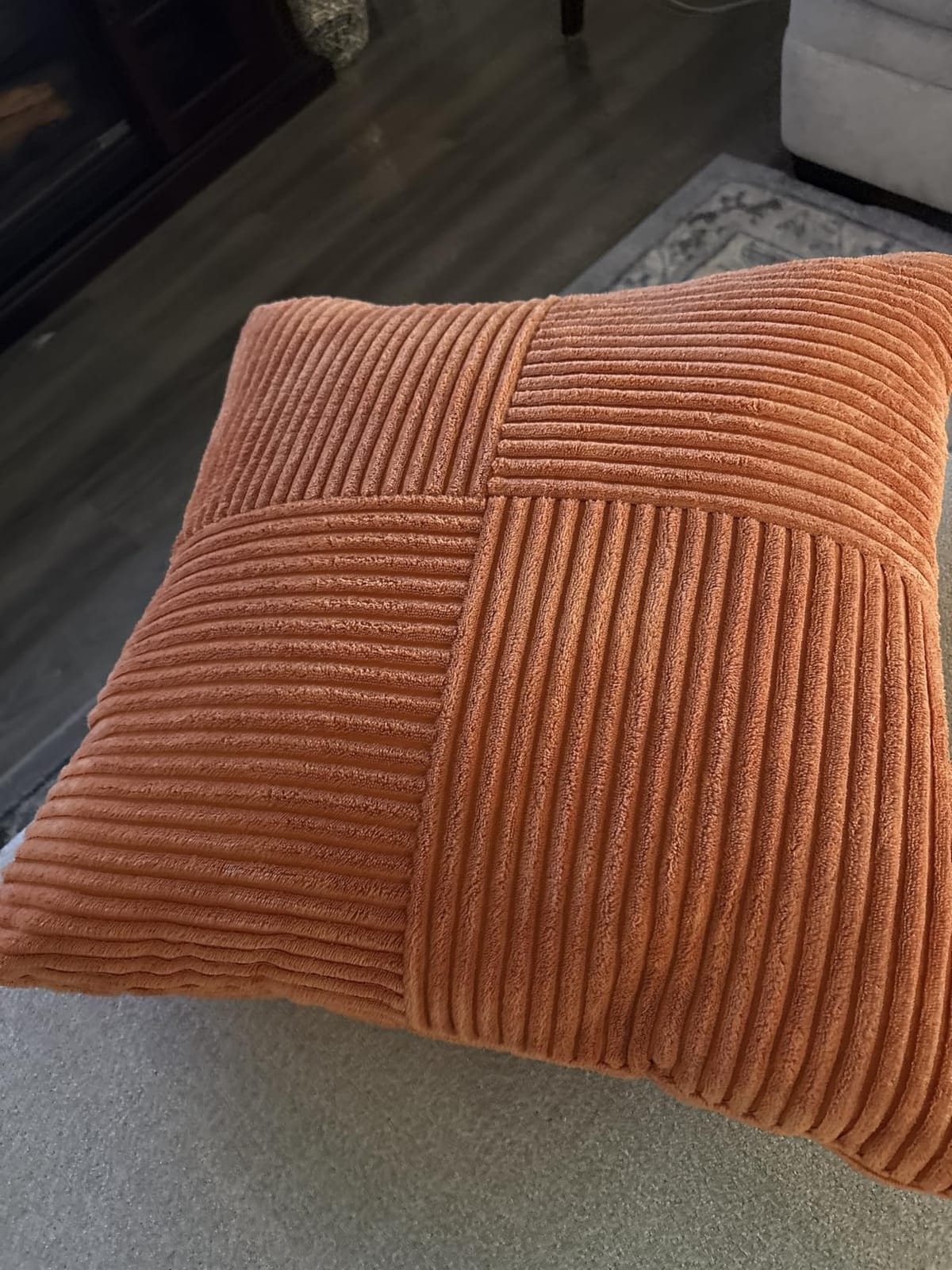 Premium Piping Throw Pillows 18x18, Decorative Pillow Inserts, 4-Pack customer photo 2