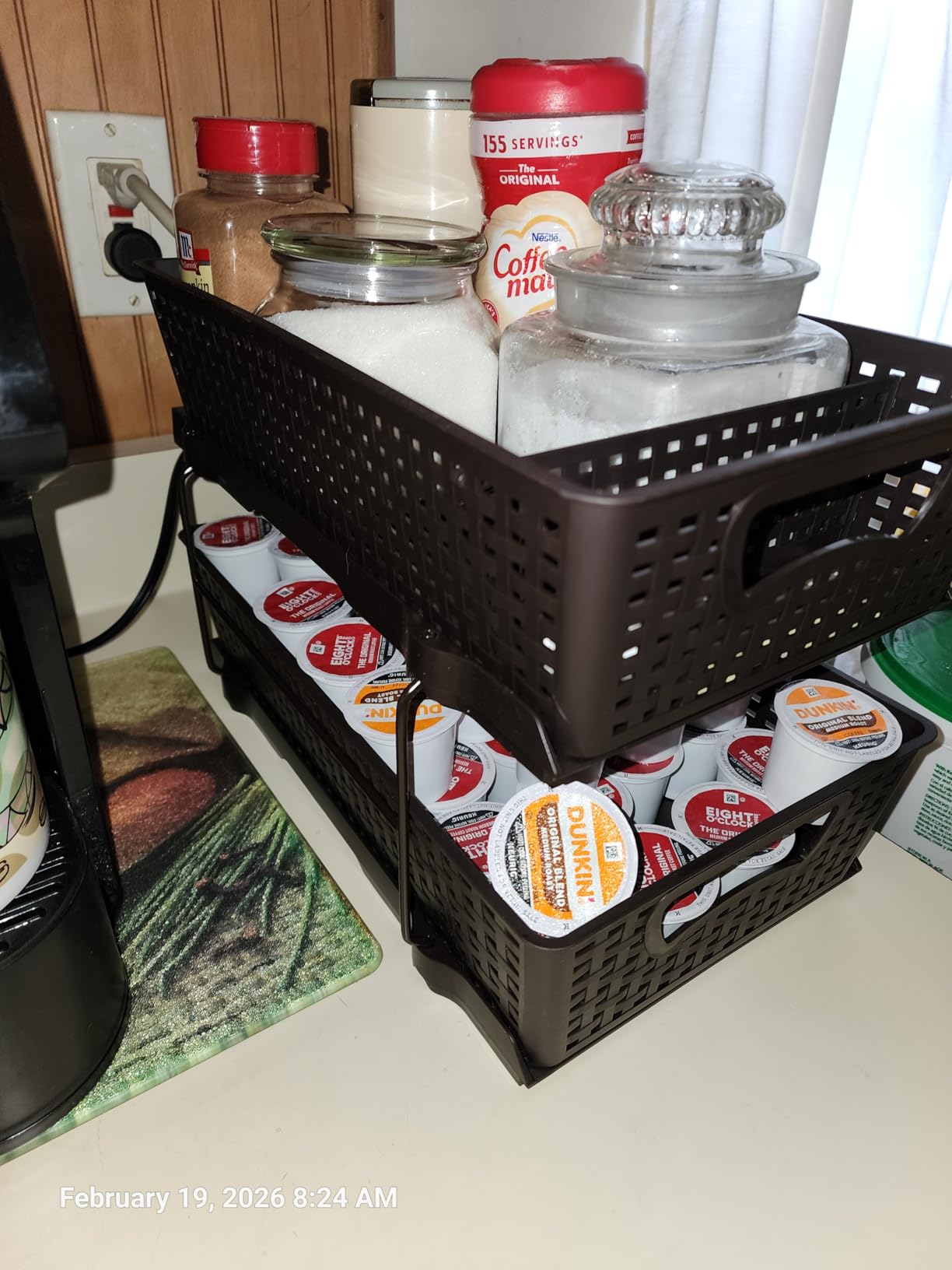 Simple Houseware 2 Tier Pull-Out Sliding Drawer Under Sink Storage, White customer photo 2