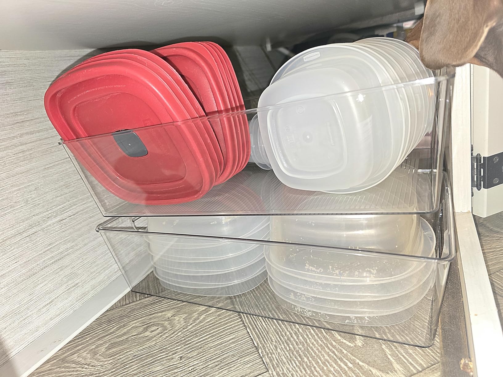 Simple Houseware 4 Pack Clear Fridge Storage Bins Organizer (12