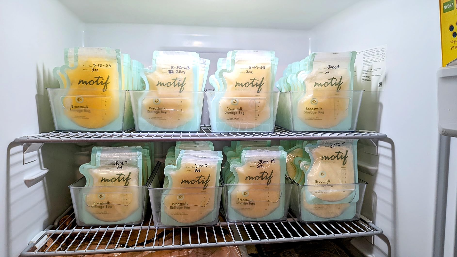 Simple Houseware 4 Pack Clear Fridge Storage Bins Organizer (12