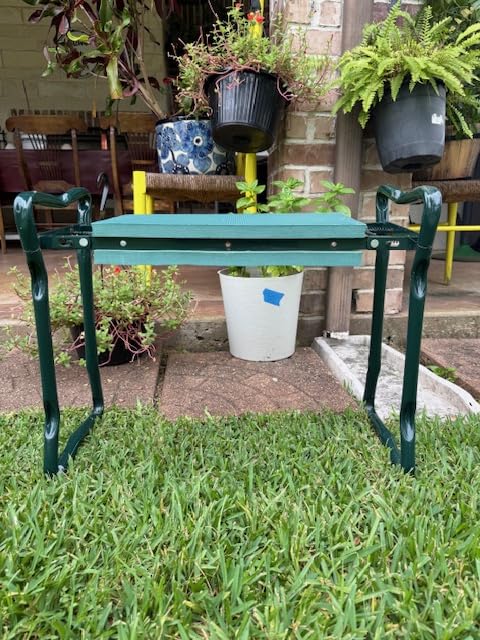 2-in-1 Garden Kneeler & Seat, Folding Seat w/EVA Foam Kneeling Pad & Removable Tools Pouch, Sturdy Steel Frame, No Assembly, Portable Heavy Duty Garden Stool for Women & Men customer photo 1