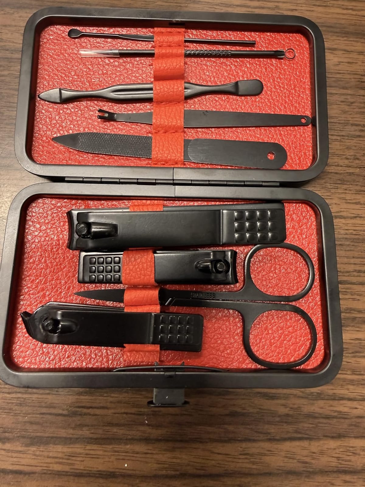 Glamne Manicure Set Nail Clippers Kit Professional Stainless Steel Nail Care Tools with Leather Travel Case 10 in 1 Black customer photo 2