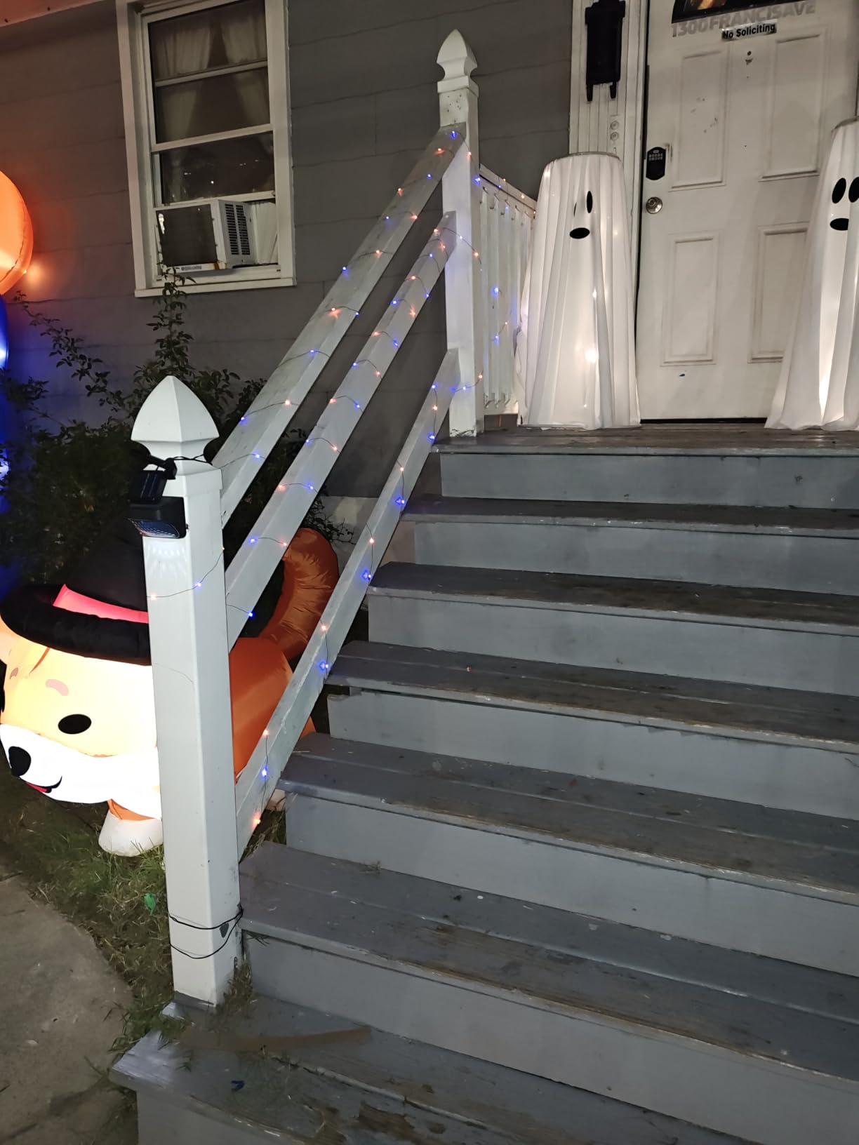 Brizled Solar Halloween Lights Outdoor, 2 Pack Total 240 LED Orange Purple customer photo 2