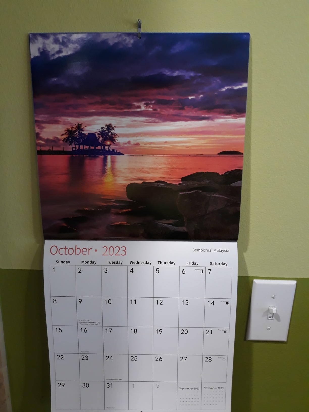 2026-2027 Wall Calendar,Calendar 2027, November 2026 - December 2027, Wall Calendar BEACHES, 12