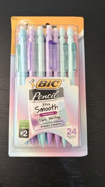 BIC Xtra-Smooth Pastel Mechanical Pencils, Medium Point, 0.7mm, 24-Count customer photo 1
