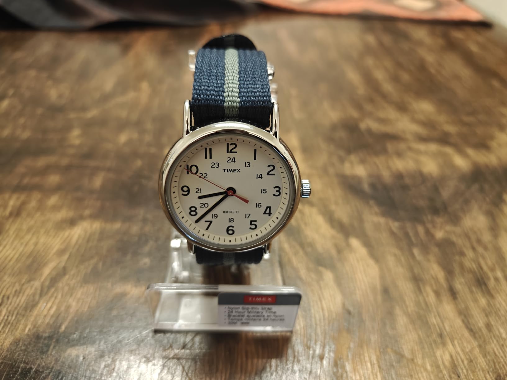 Timex Weekender 38mm Unisex Analog Watch | INDIGLO Backlight | Adjustable Durable Nylon Fabric Slip Through Strap | 24 Hour Time customer photo 1