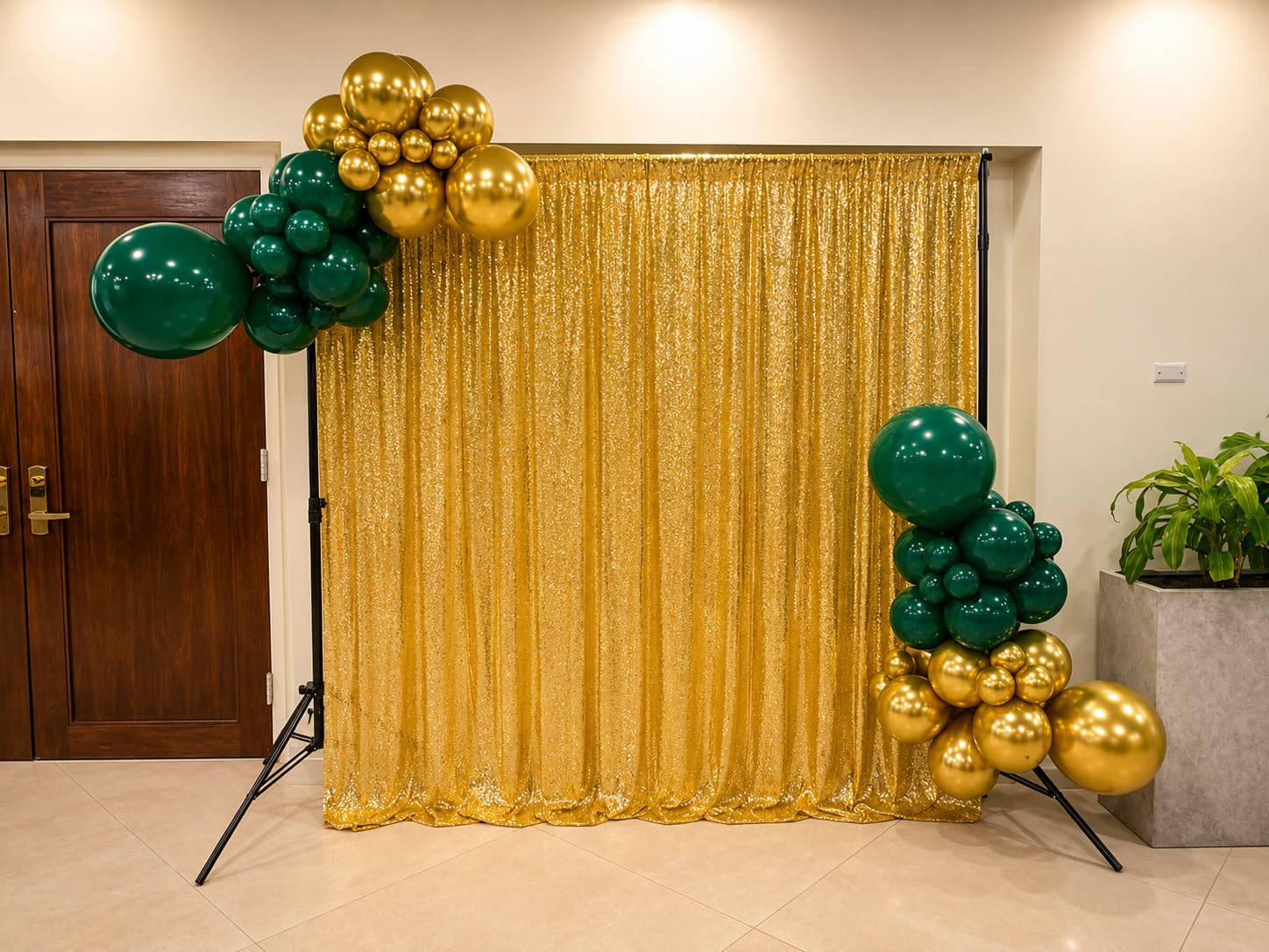 RUBFAC Gold Balloons Different Sizes Chrome Gold Balloon Arch Kit 129pcs customer photo 1