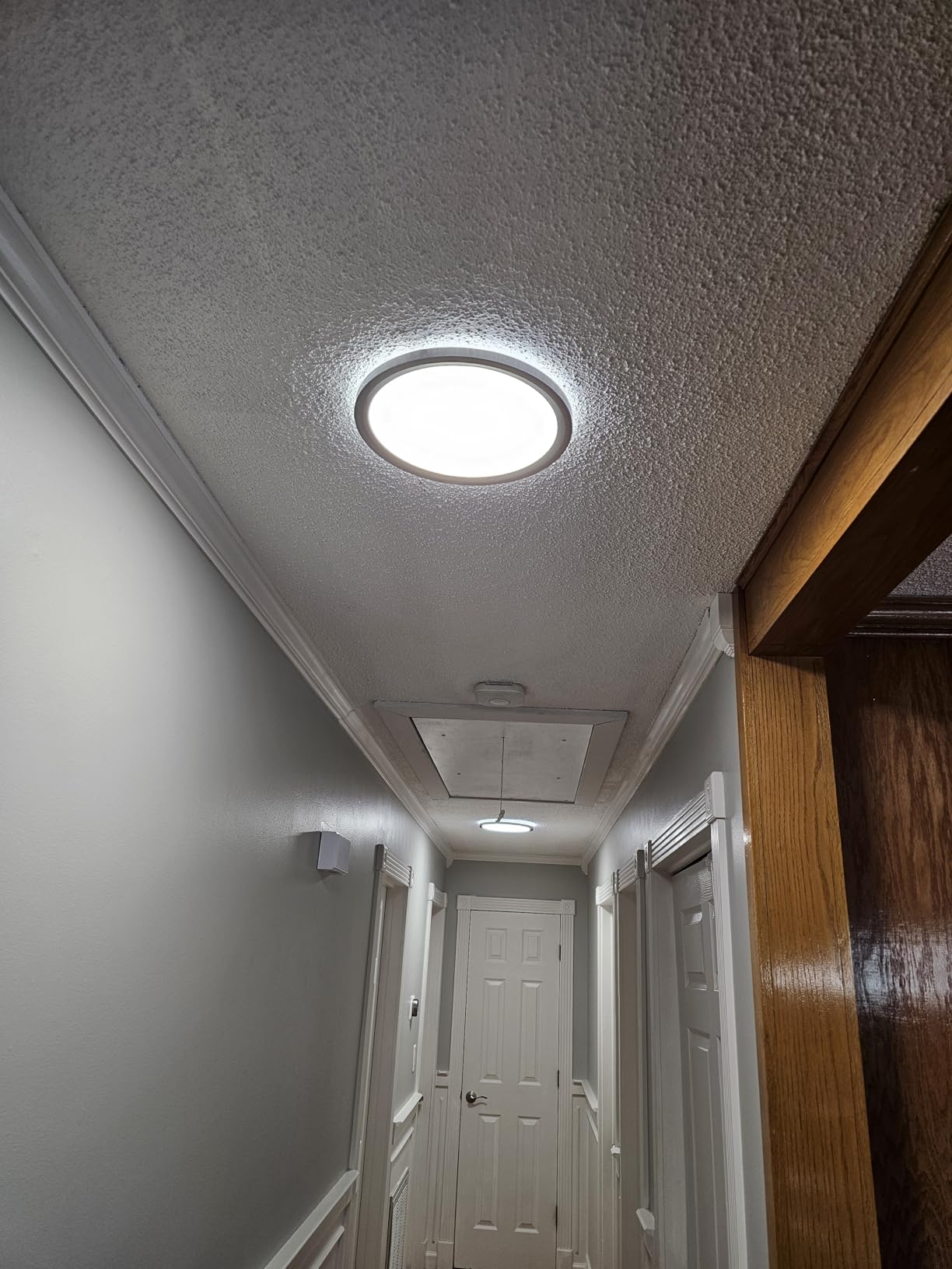 hepside 2PACK Flush Mount LED Ceiling Light Fixture Black, 12Inch 28Watt, Dimmable & 3000K-4500K-6000K Ceiling Lamp 3200LM Low Profile Ceiling Light for Kitchen Bedroom Hallway Porch customer photo 2