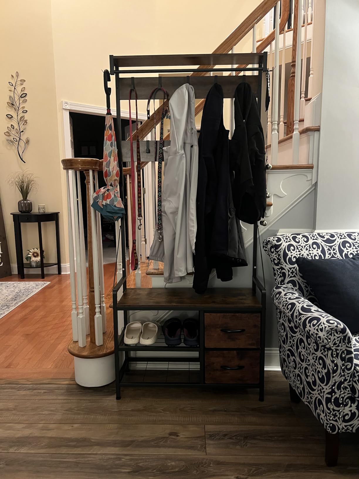 Lulive Hall Tree with Bench and Shoe Storage, 31.5” Coat Rack Freestanding customer photo 1