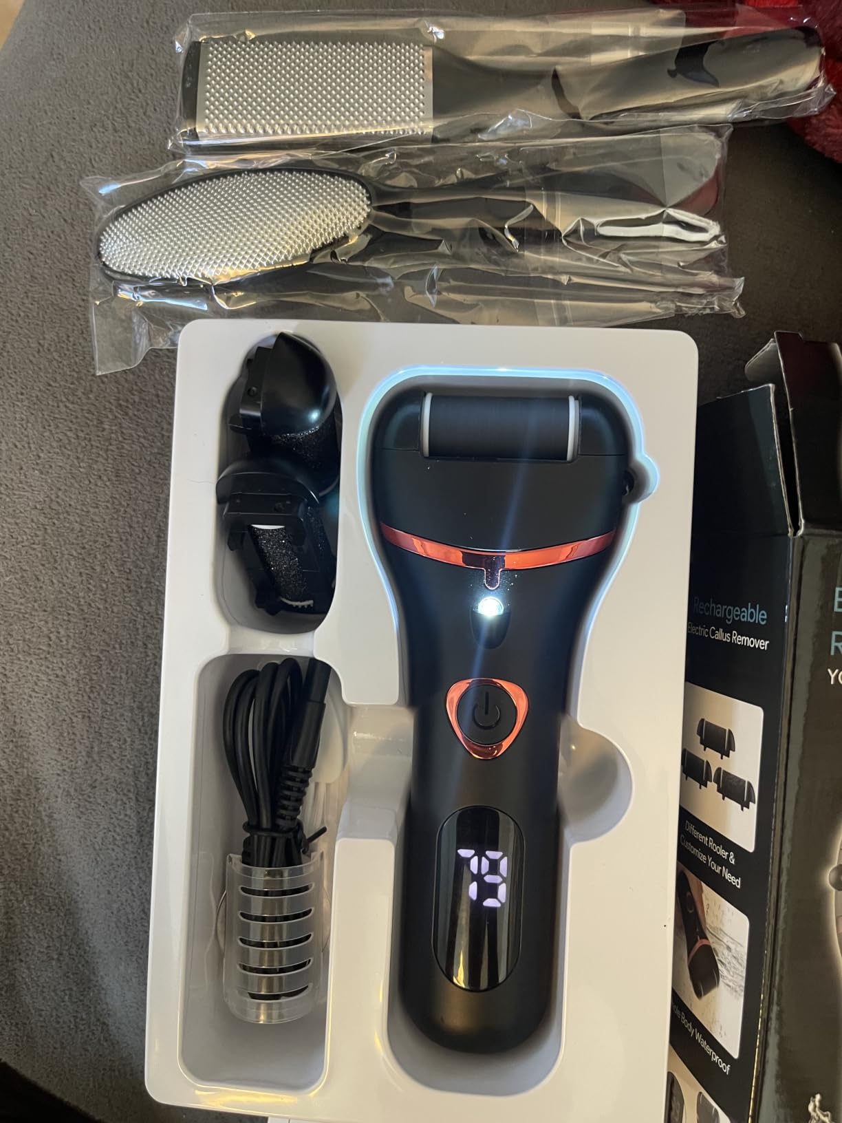 Electric Foot Callus Remover, Rechargeable Foot Scrubber File Pedicure Kits customer photo 2