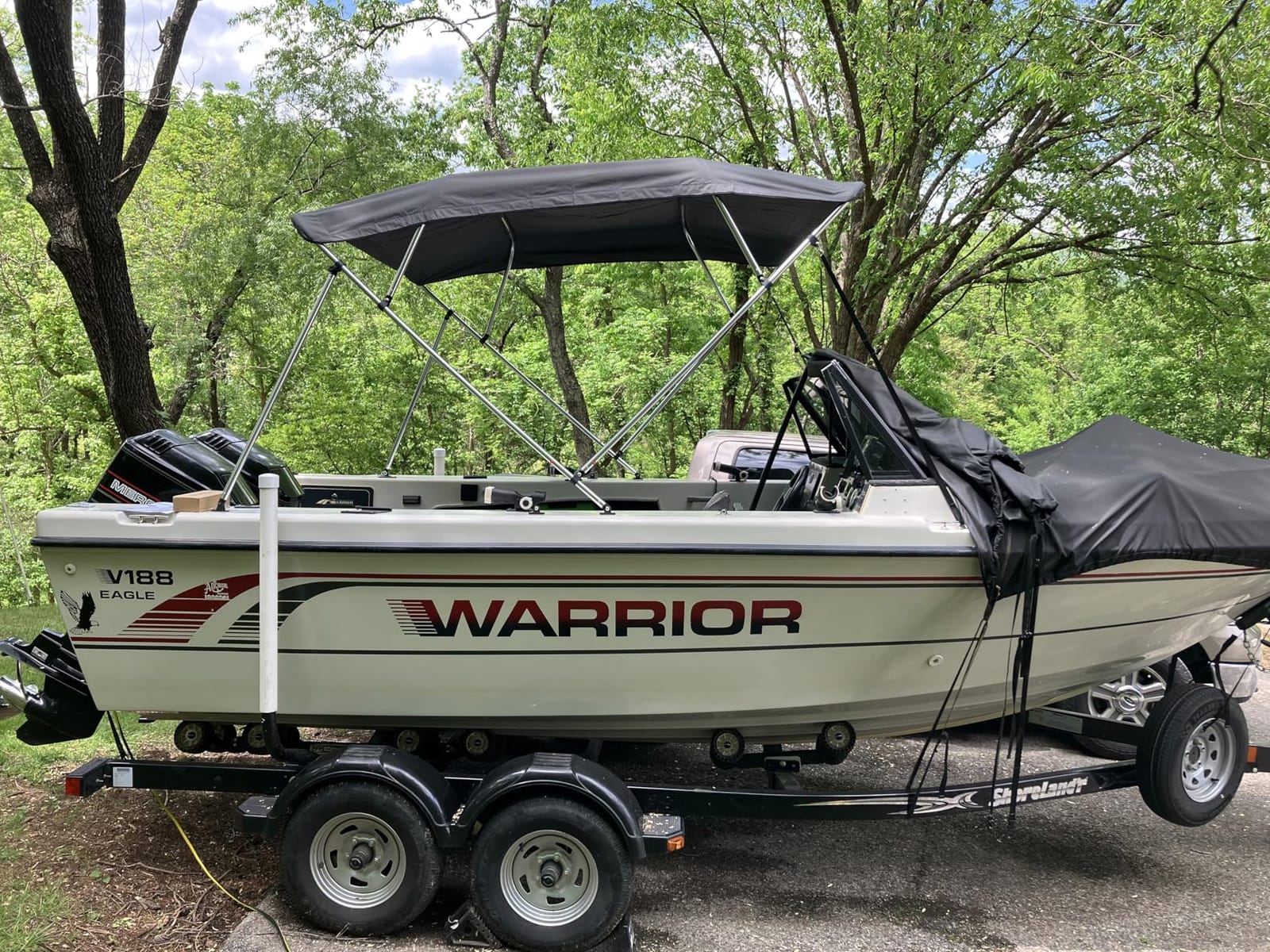 SereneLife 4 Bow Bimini Top Boat Cover - 96