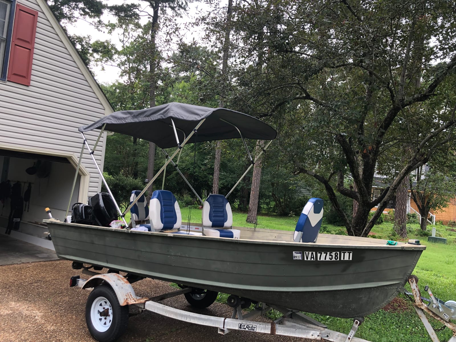 SereneLife 4 Bow Bimini Top Boat Cover - 96