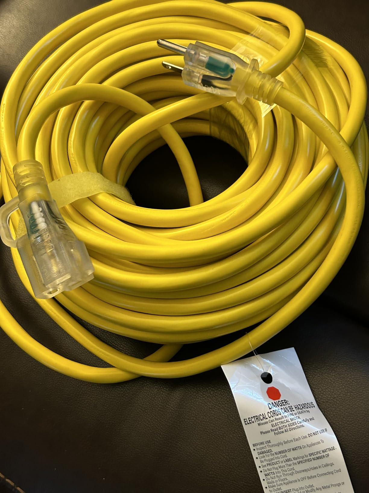 HUANCHAIN 12 Gauge Heavy Duty Outdoor Extension Cord 25 FT Waterproof customer photo 1
