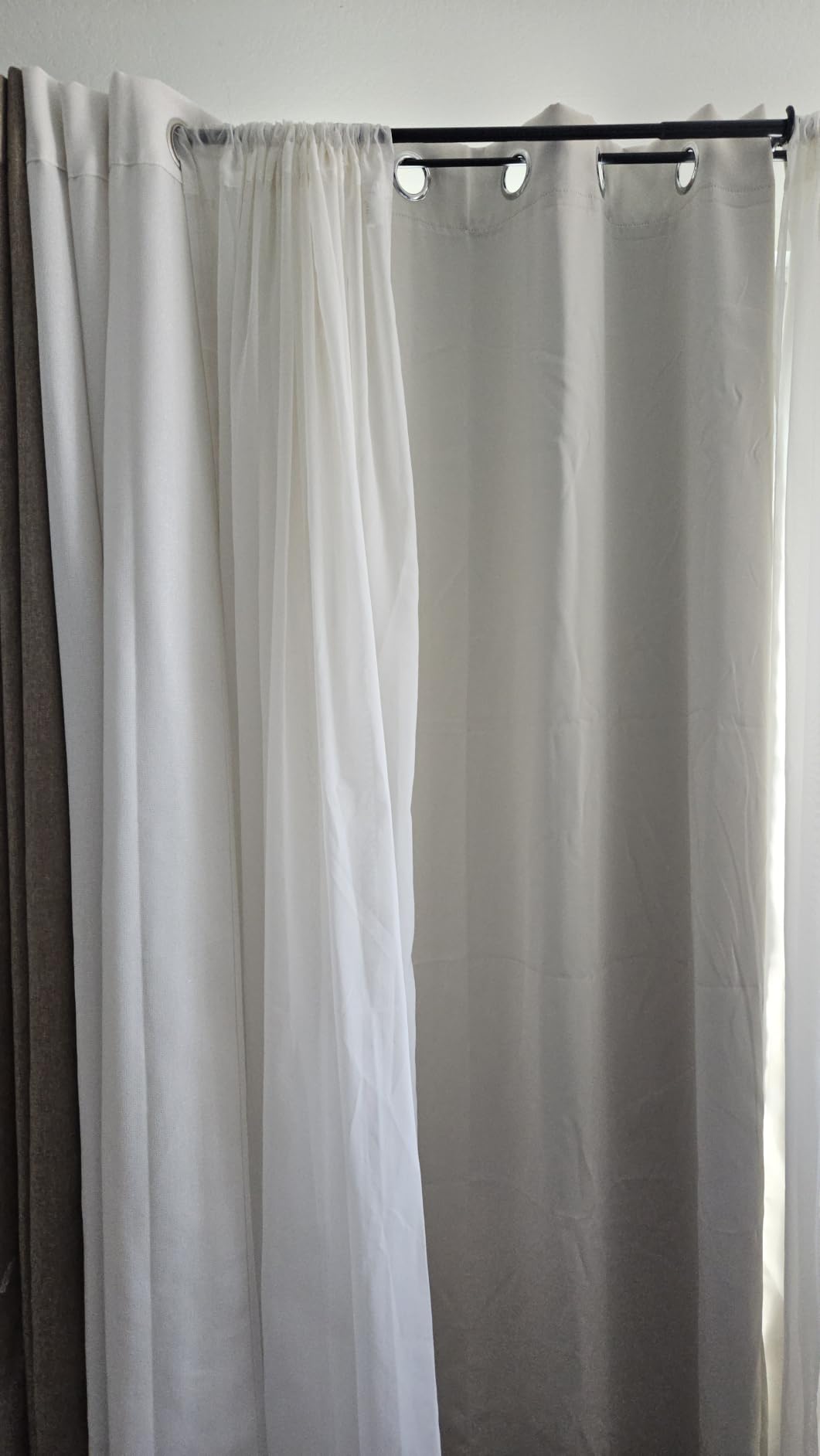 SimpleHome Cream 100% Blackout Curtains Room Darkening Living Room 84 Inch | Curtains for Bedroom, Thermal Insulated Grommet Window Drapes, Curtains for Living Room with Black Back, 52 x 84 Inch, 2 Panels customer photo 1