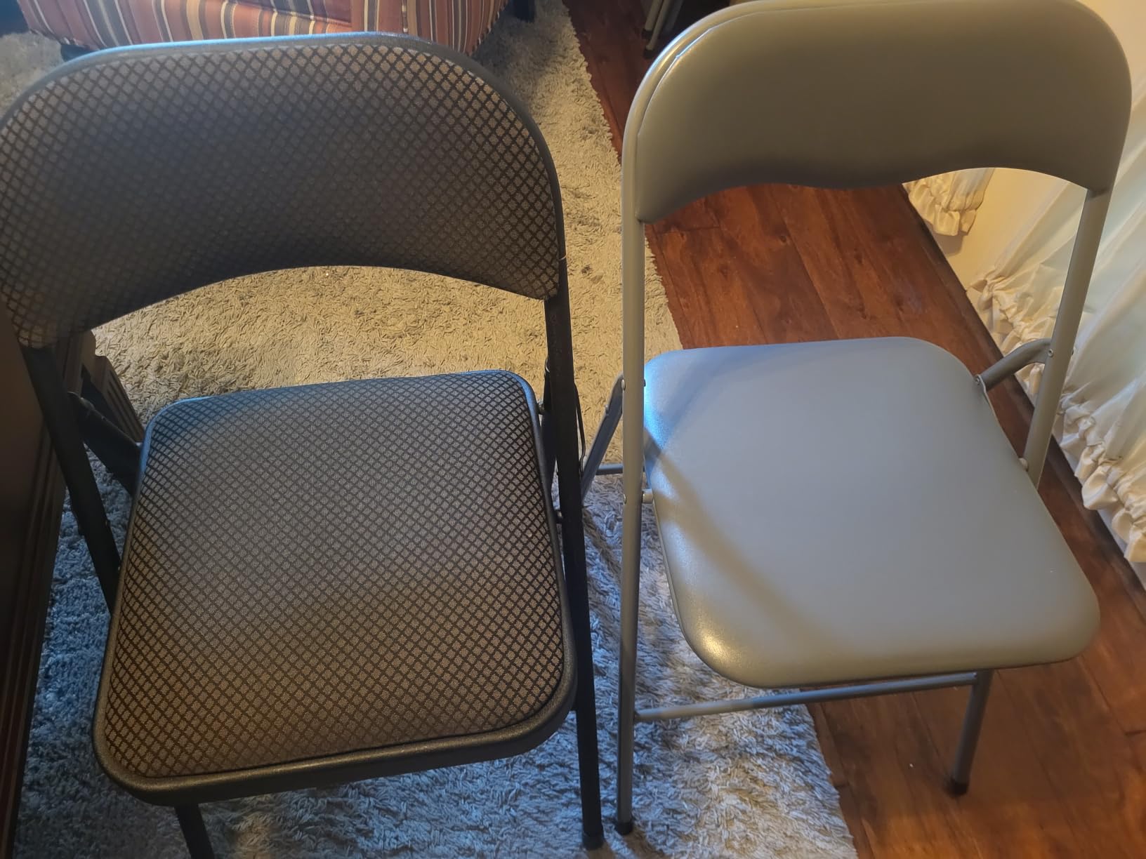 EMMA + OLIVER Tan Square Folding Card Table and Chairs Set for 4 Players customer photo 1