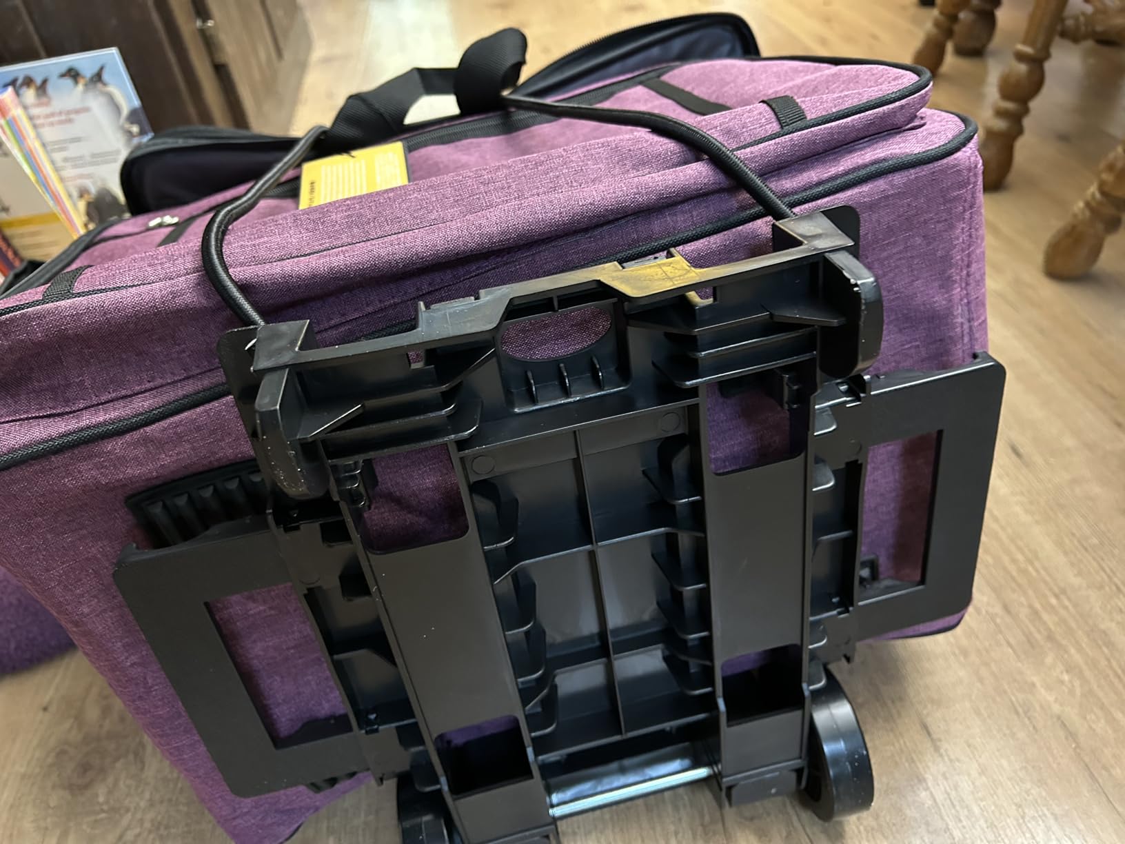 CAB55 Rolling Sewing Machine Case, Detachable Rolling Sewing Machine Carrying Case on Wheels, Trolley Tote Bag with Removable Bottom Wooden Board for Most Standard Sewing Machine and Accessories customer photo 2
