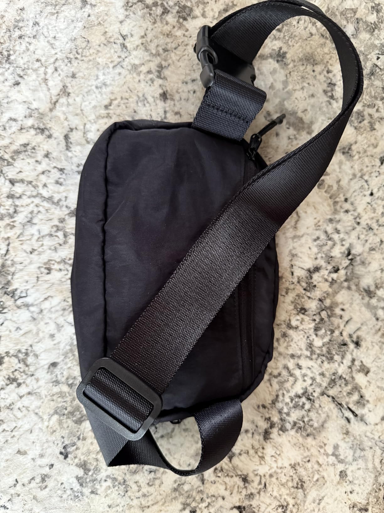 ODODOS Unisex Mini Belt Bag with Adjustable Strap Small Fanny Pack for Workout Running Traveling Hiking, Black customer photo 2