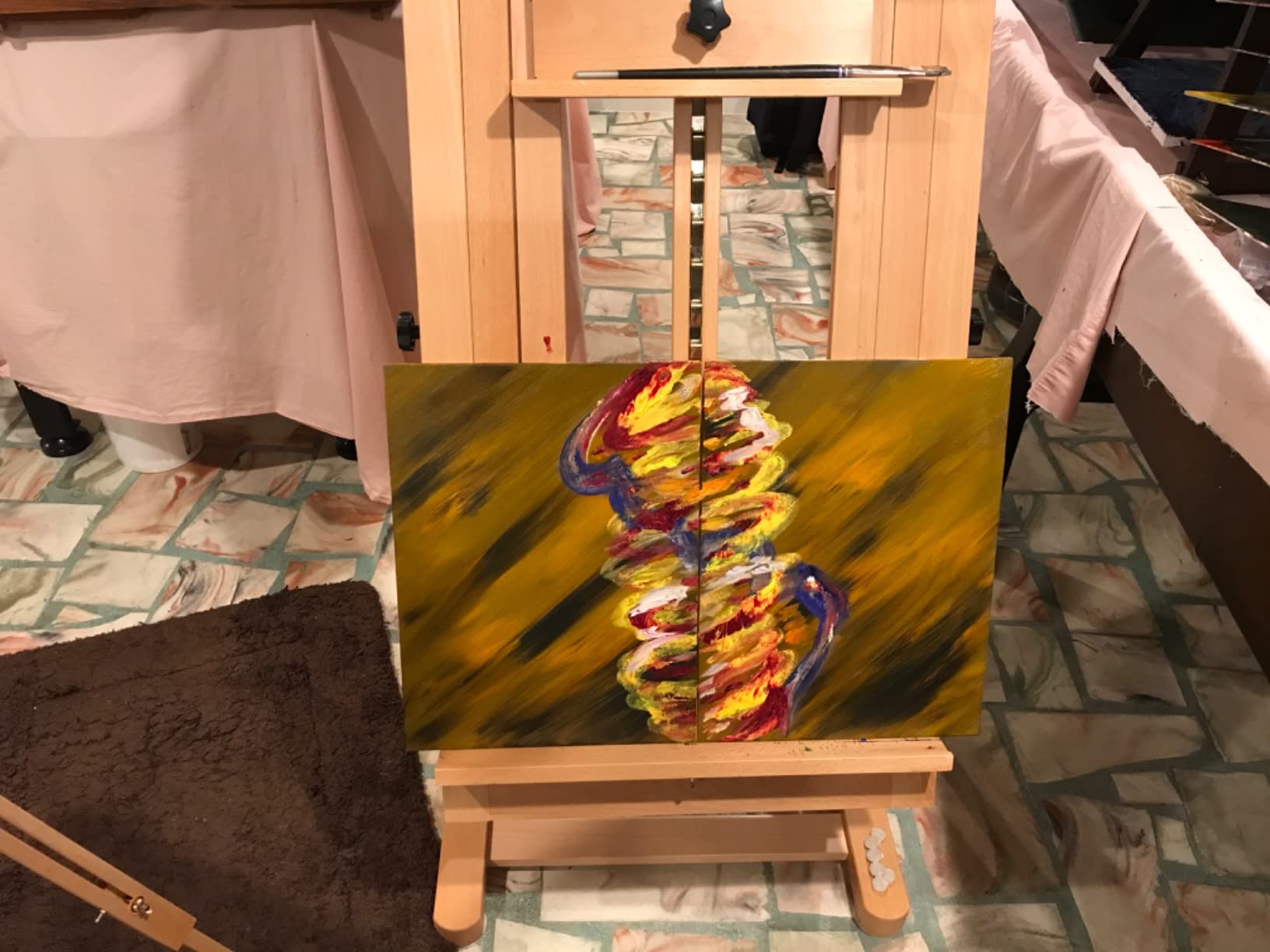 VISWIN Extra-Large Heavy-Duty H Frame Easel, Hold 1 or 2 Canvas up to 79