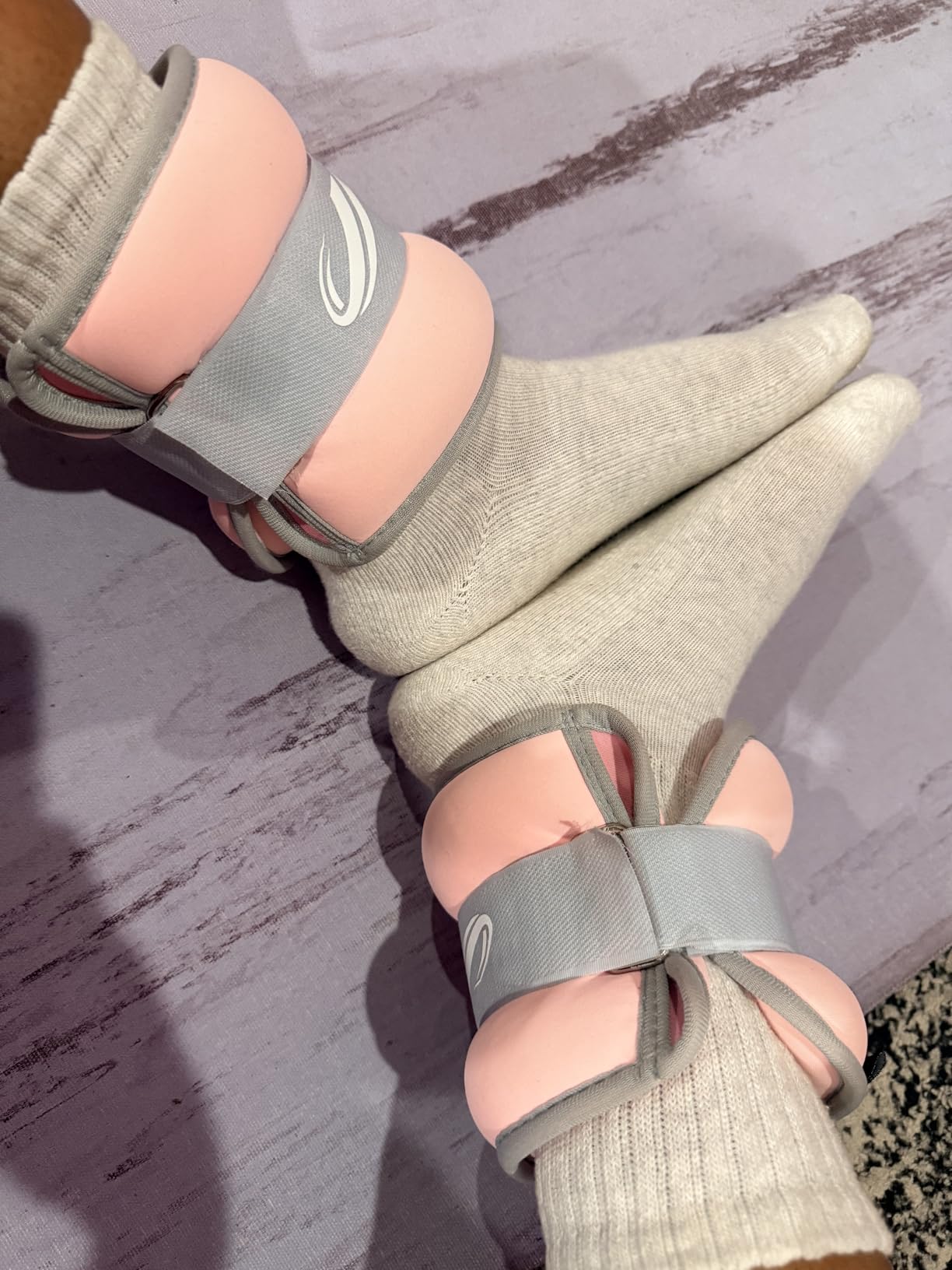Ankle Weights A Pair of 1/2/3/4/6/8/10/12/20 LBS Wrist Leg Arm Weights for Women Men with Straps, Strength weighted for Physical Therapy Running Walking Home Fitness Gym Workout Weight Loss customer photo 1