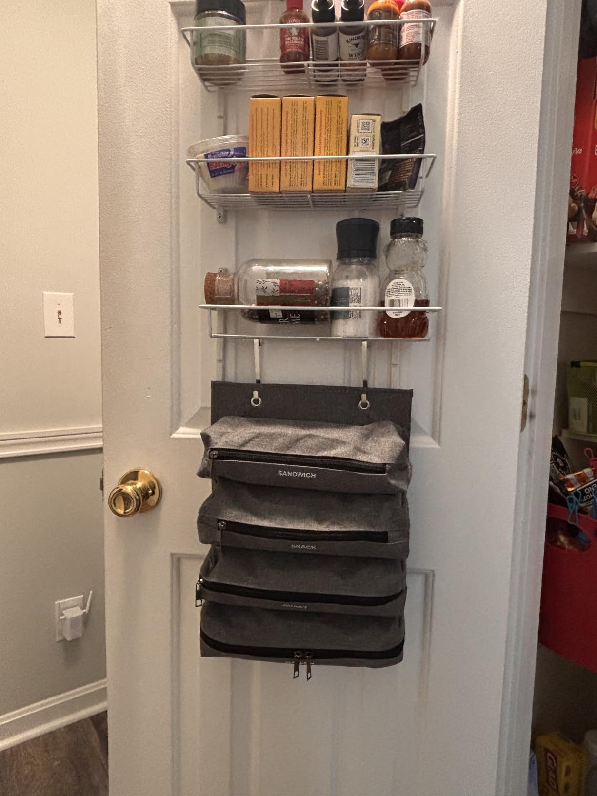 Zipper Bag Organizer Compatible with Gallon, Quart, Sandwich & Snack Food Storage Bag, Kitchen Plastic Bag Storage Organizer for Kitchen RV Camper (Black) customer photo 2