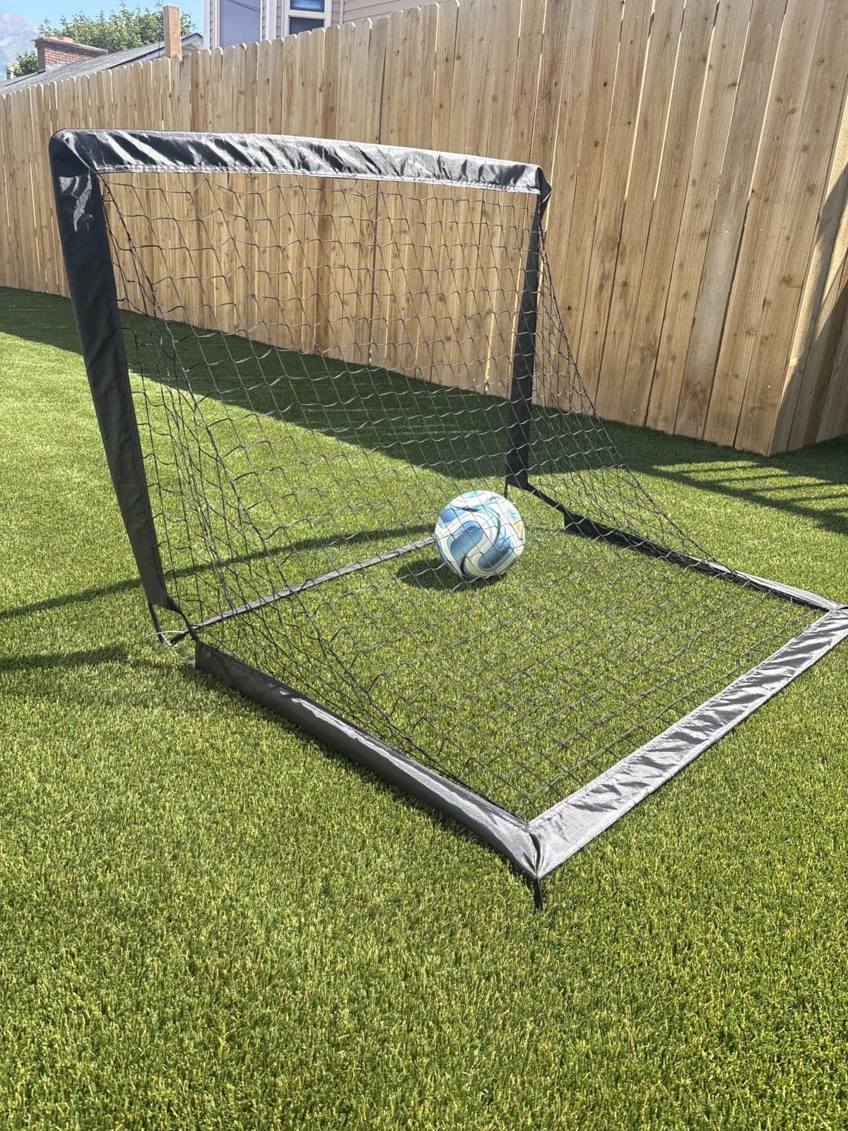 VAVOSPORT Kids Soccer Goals for Backyard Set of 2, Soccer Training Equipment, 4'x3'/5'x3'/7'x5' Portable Soccer Goal, Pop Up Toddler Soccer Net with Soccer Ball customer photo 1