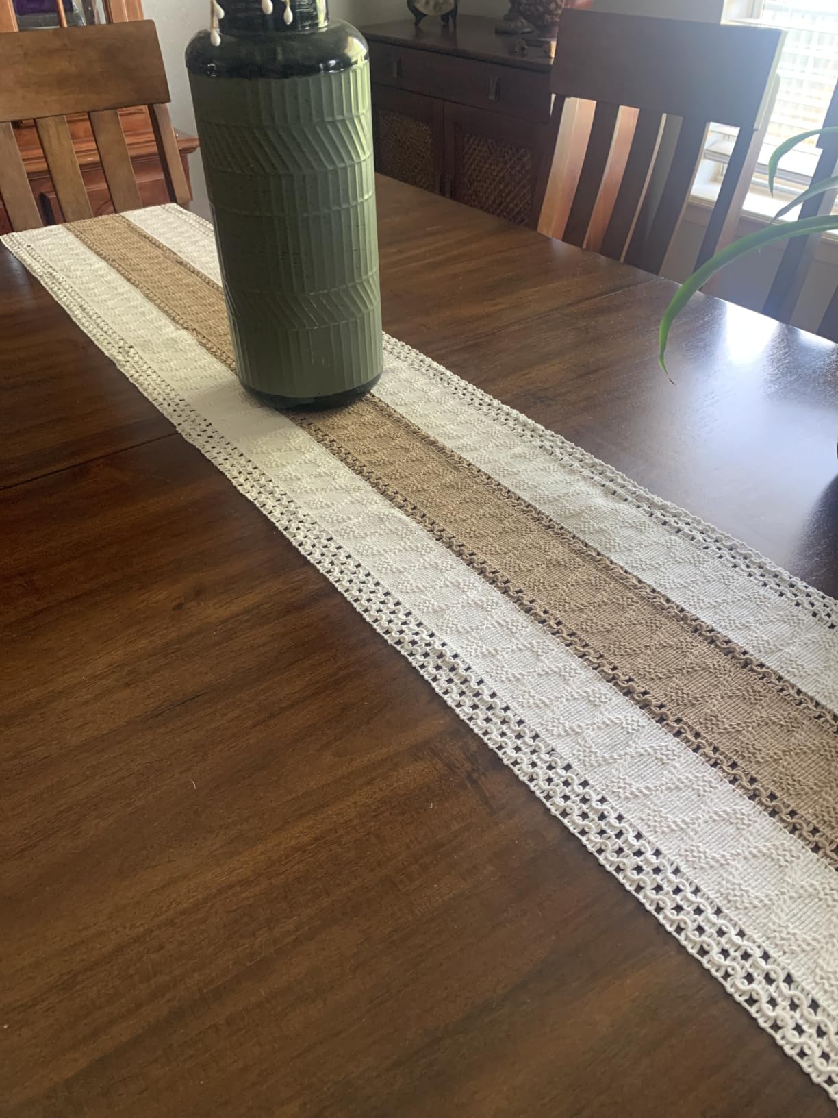 FEXIA Boho Table Runner for Fall Home Decor 12x72 Rustic with Tassels customer photo 1