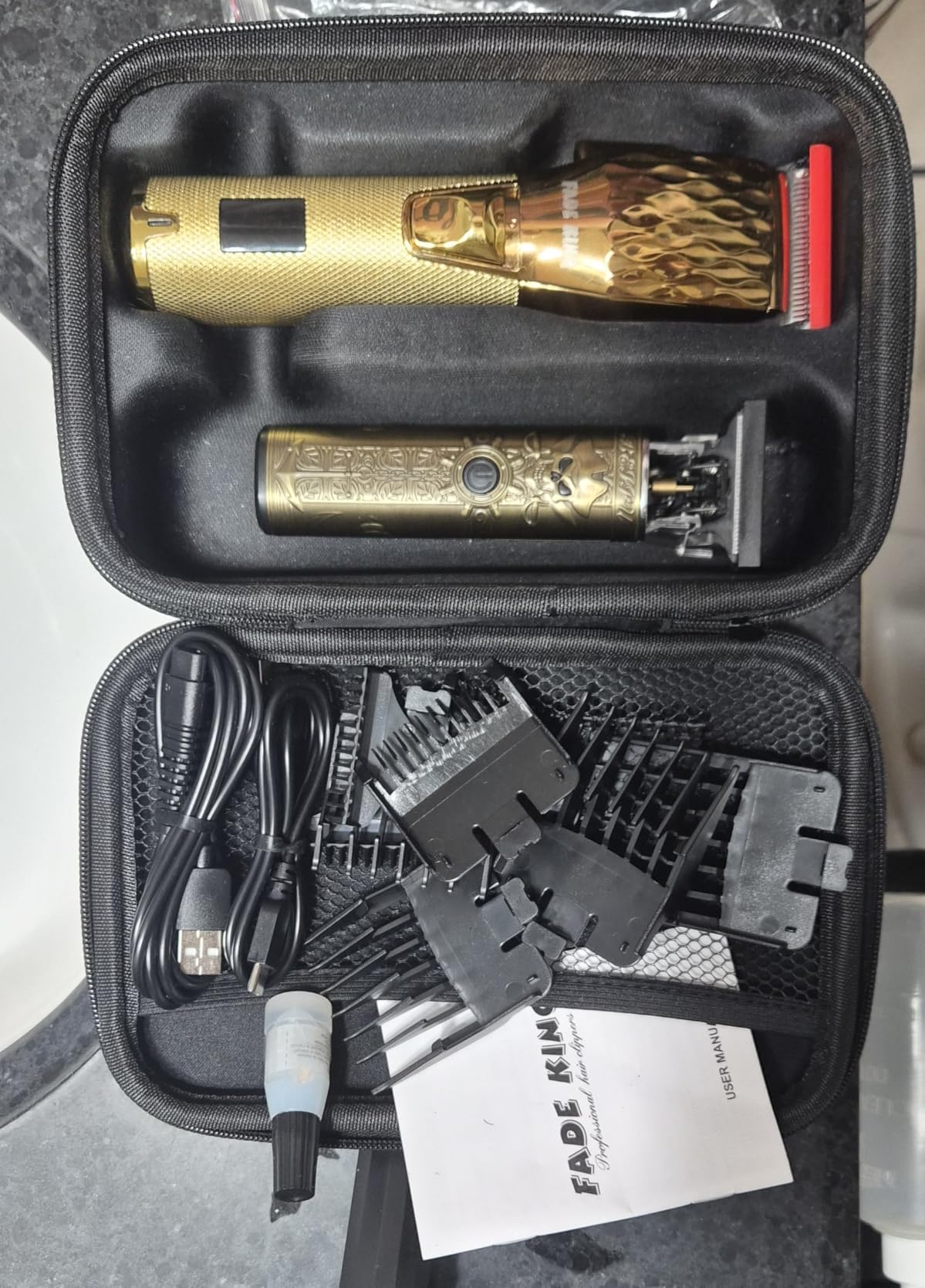 FADEKING Professional Hair Clippers for Men, Cordless Clipper & Trimmer Kit | 7000RPM High-Speed Motor, Barber-Grade Fade Clippers, Ultra-Thin Fade Blade, Ceramic Moving Blade, T-Blade Trimmer customer photo 1
