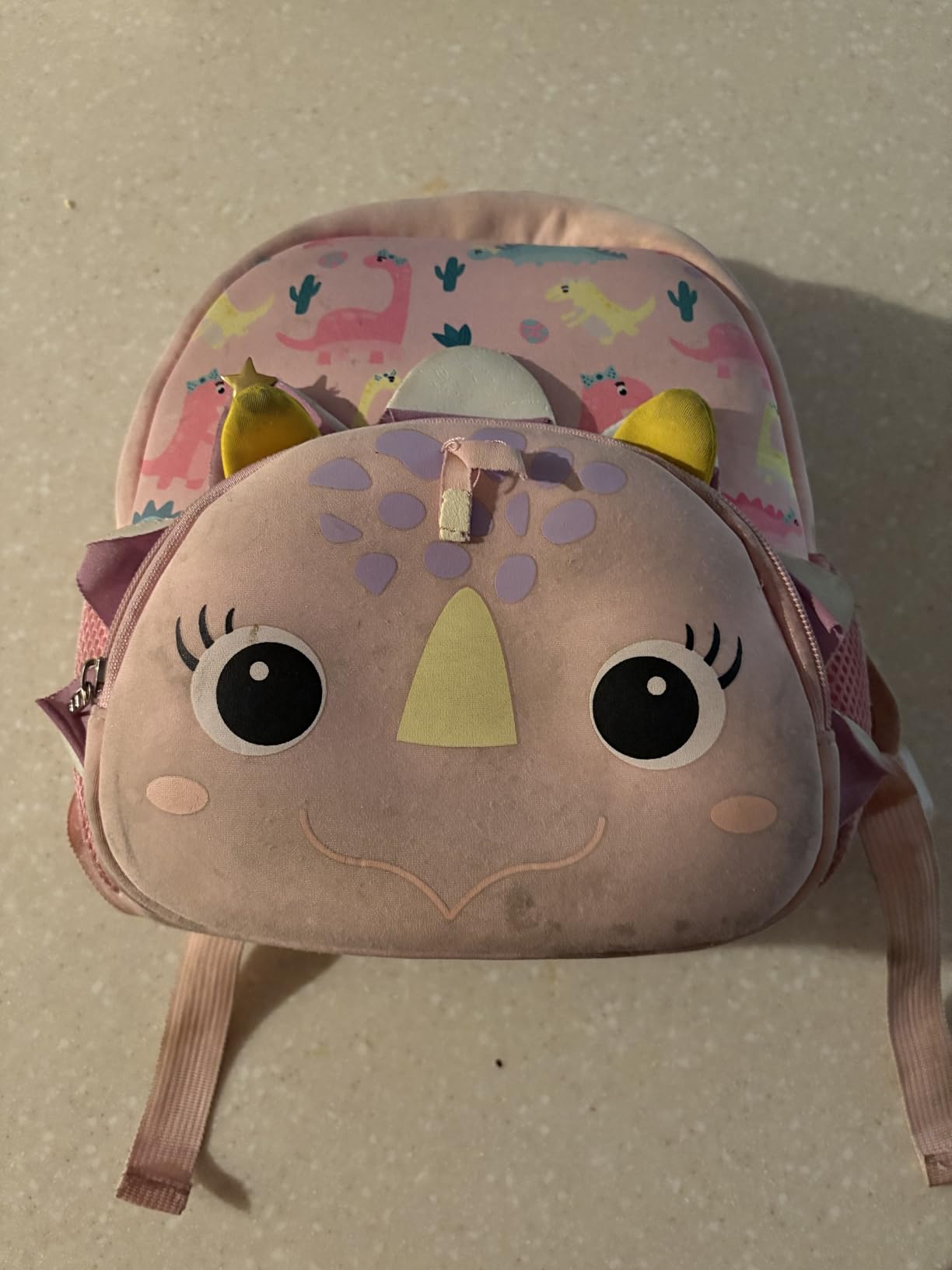 KK CRAFTS Preschool Backpack Toddler Neoprene Animal Schoolbag Lunch backpack for Kids Boys Girls(Dinosaur Girl) customer photo 1