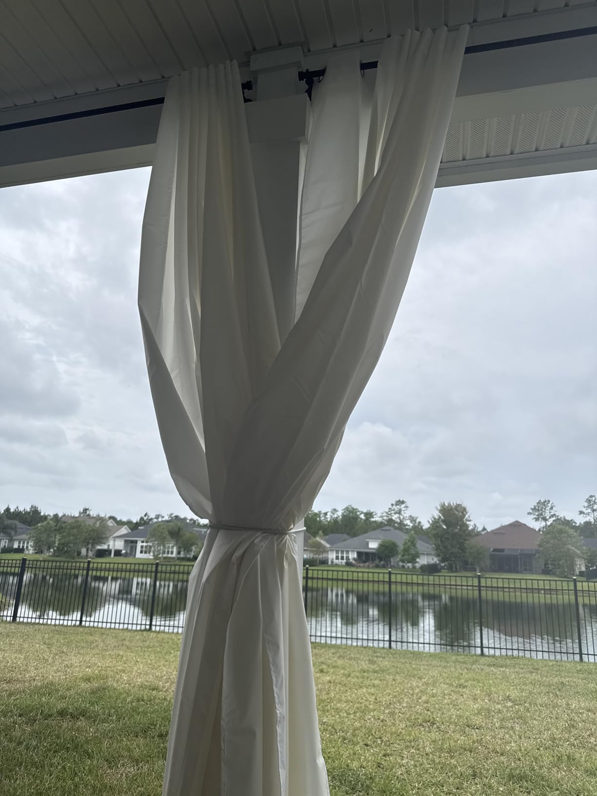 Easy-Going 100% Waterproof Outdoor Curtains 54x84 inch, Dark Grey customer photo 1
