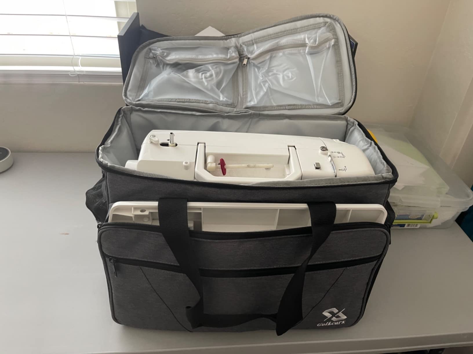 Golkcurx Sewing Machine Carrying Case with Removable Bottom Pad customer photo 2