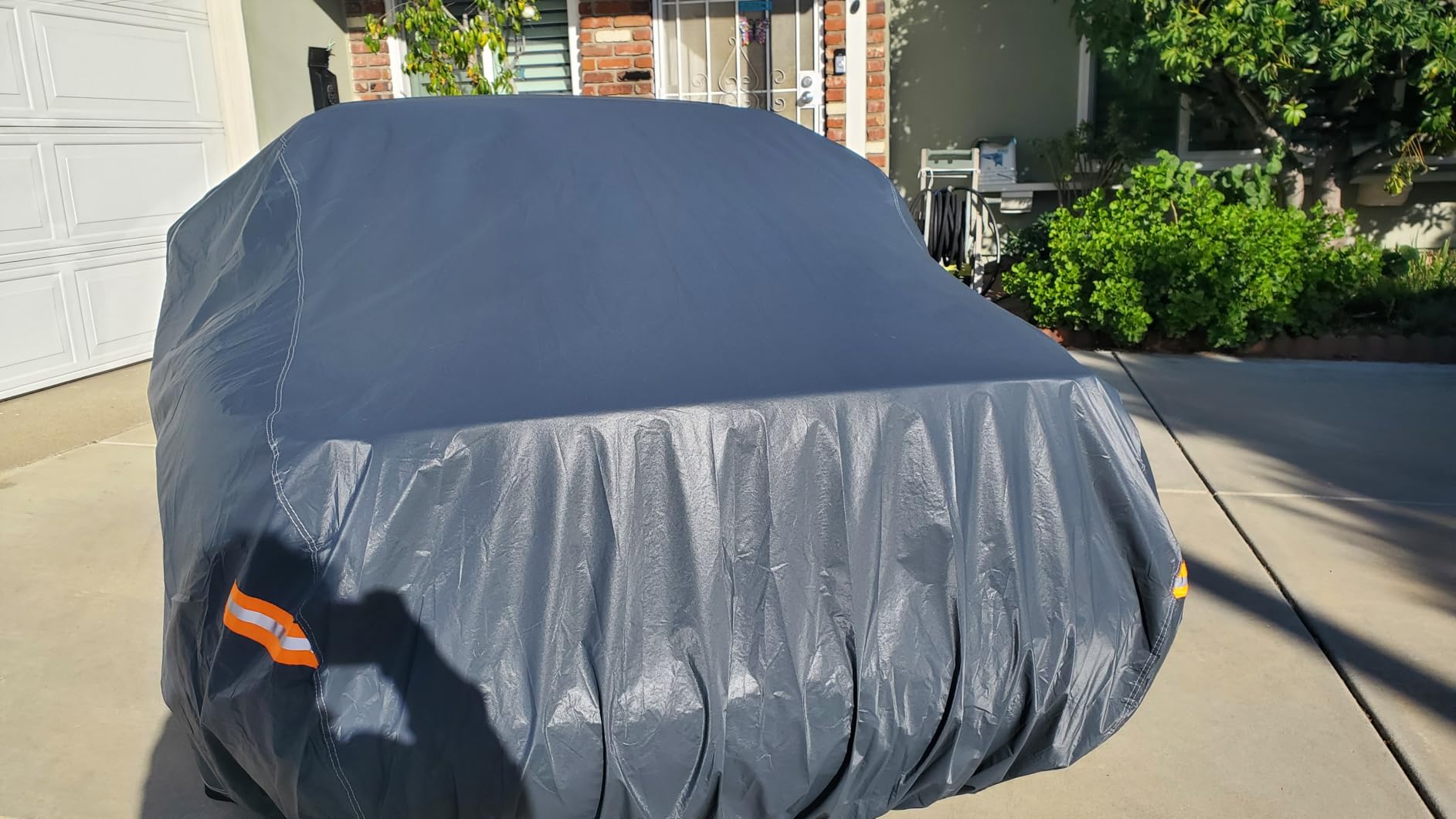 GUNHYI 16 Layers Car Cover Waterproof All Weather for Sedan Heavy Duty | Outdoor Car Cover Universal Fit Toyota Avalon, Ford Taurus, Lincoln MKS/Continental, BMW 740i, Mercedes Benz S Class etc. customer photo 2