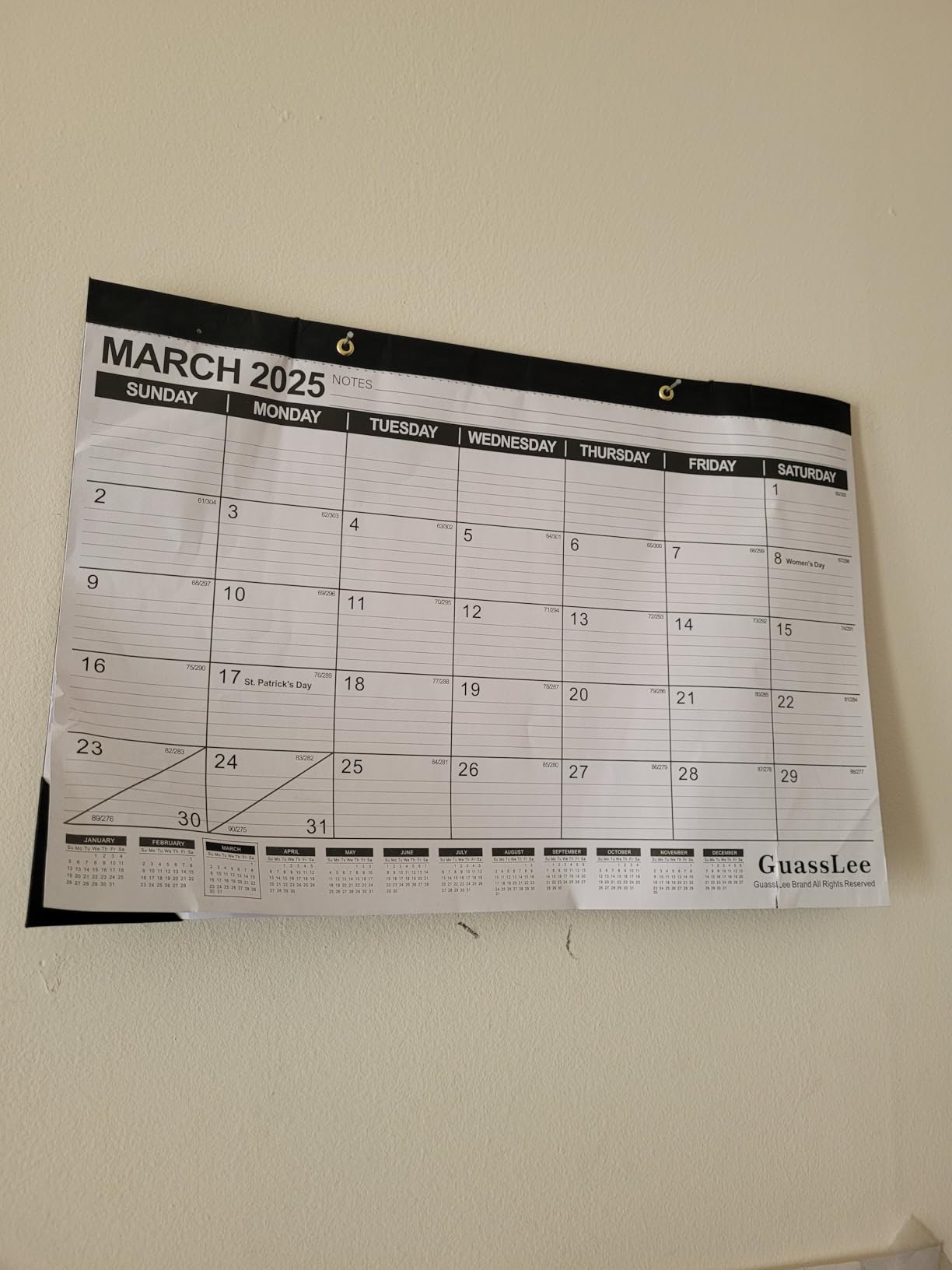 GuassLee Desk Calendar 2027, 18 Month Academic Calendar Jan 2027, 17