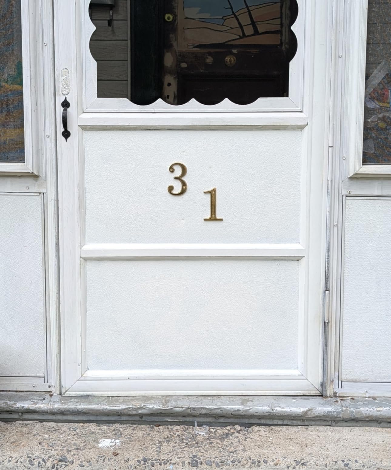 HASWARE House Number Sign 4 inch (10 cm) Polished Brass Finish Stylish Curvy Modern Door Numbers Signage Plaque Street Home Address Numerals(3, Brass) customer photo 2