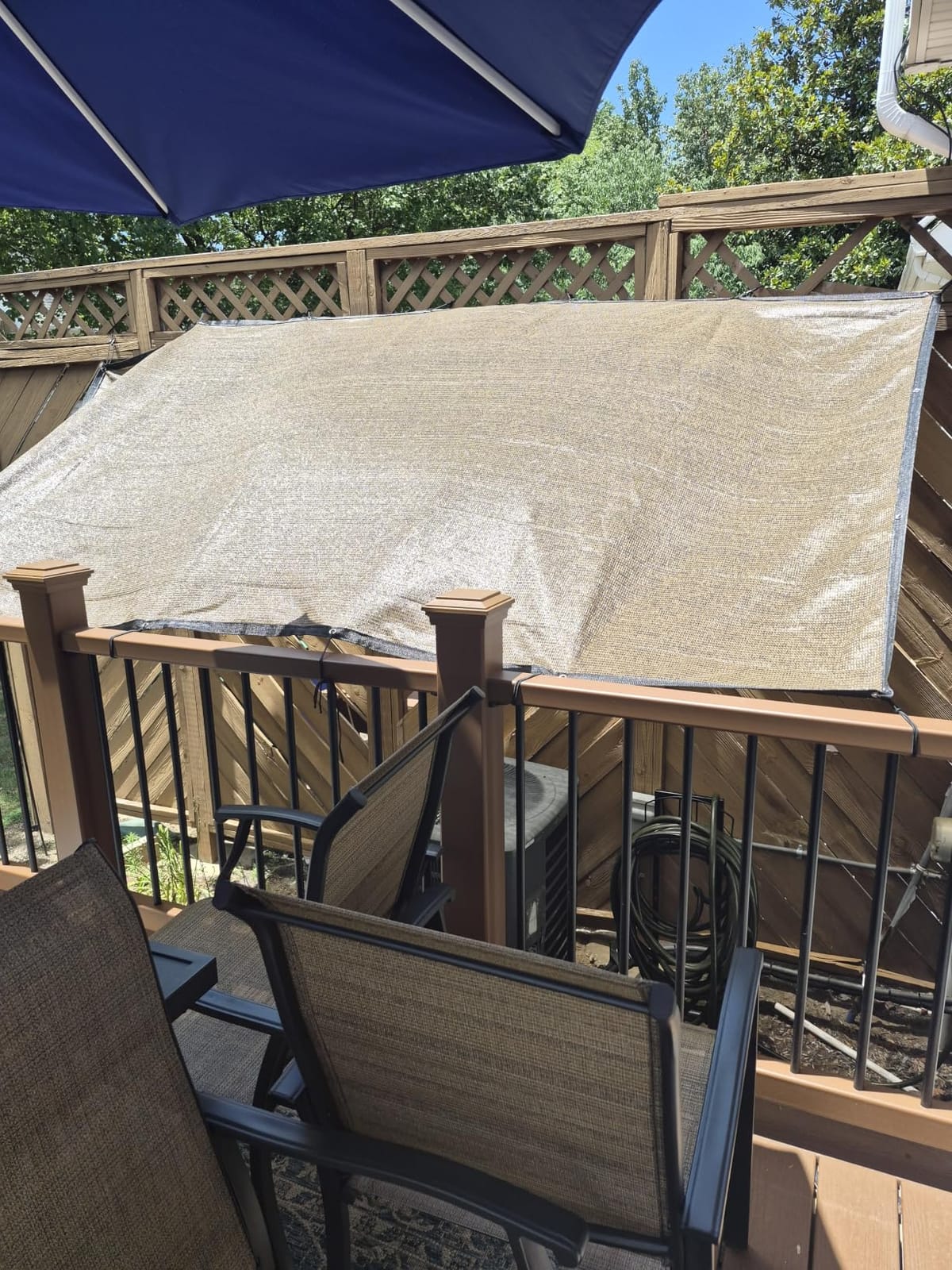 Shade&Beyond 90% Sun Shade Cloth with Grommets, 8' X 12' Pergola Shade Cover Canopy, Mesh Tarp Sun Screens for Patio, Outdoor, Garden, Backyard, Mocha customer photo 2