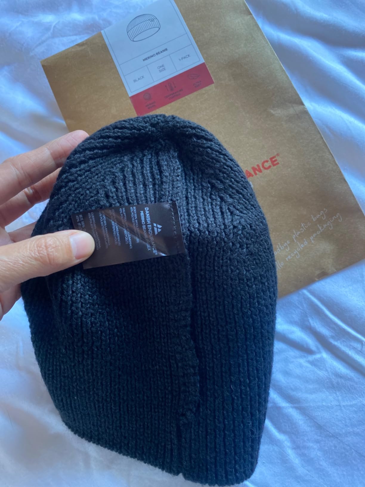 DANISH ENDURANCE Merino Wool Beanie for Men & Women, Warm Knit Winter Hat customer photo 1