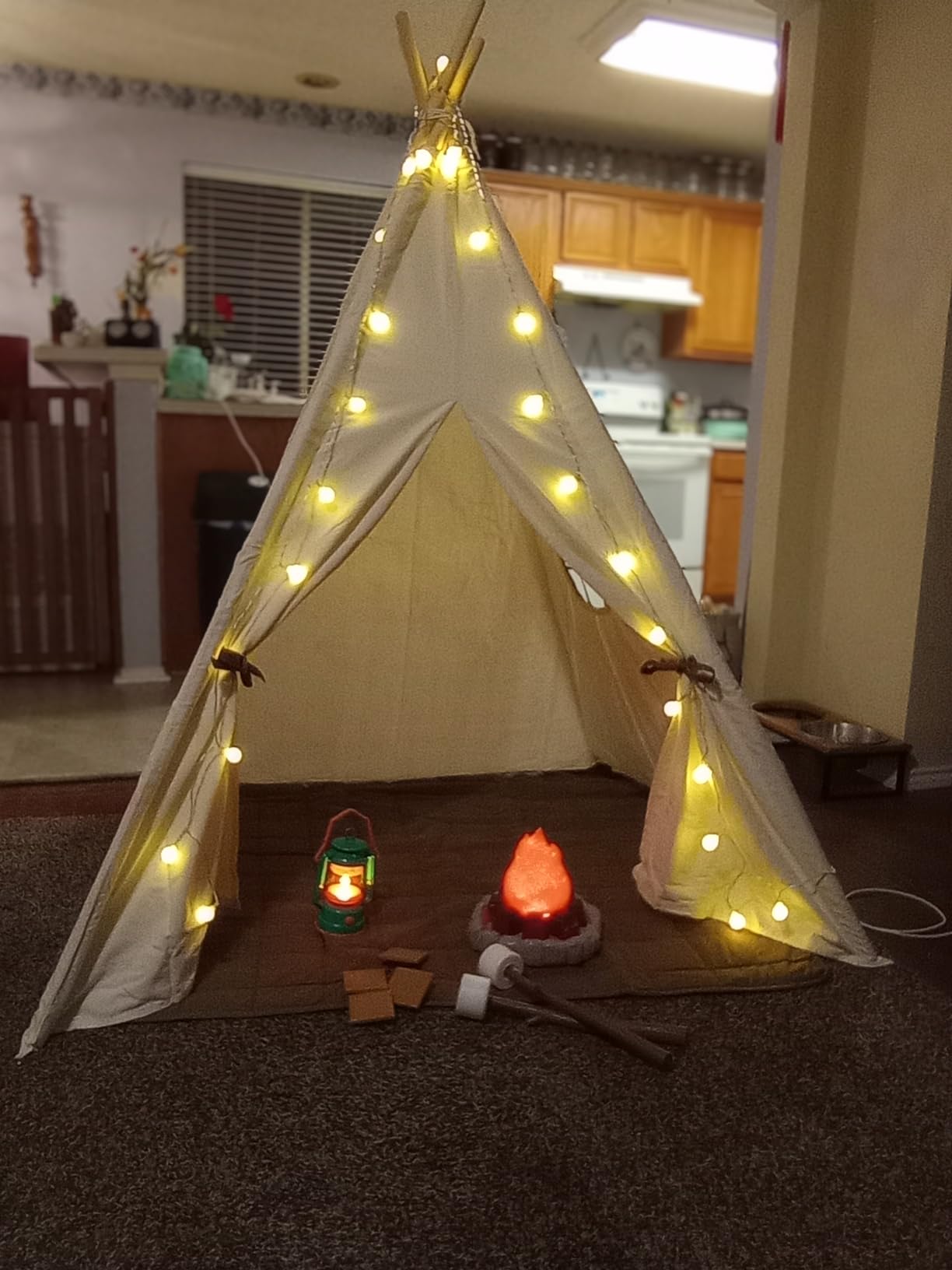 besrey Teepee Tent for Kids, Cotton Play Tent with LED Lights customer photo 1