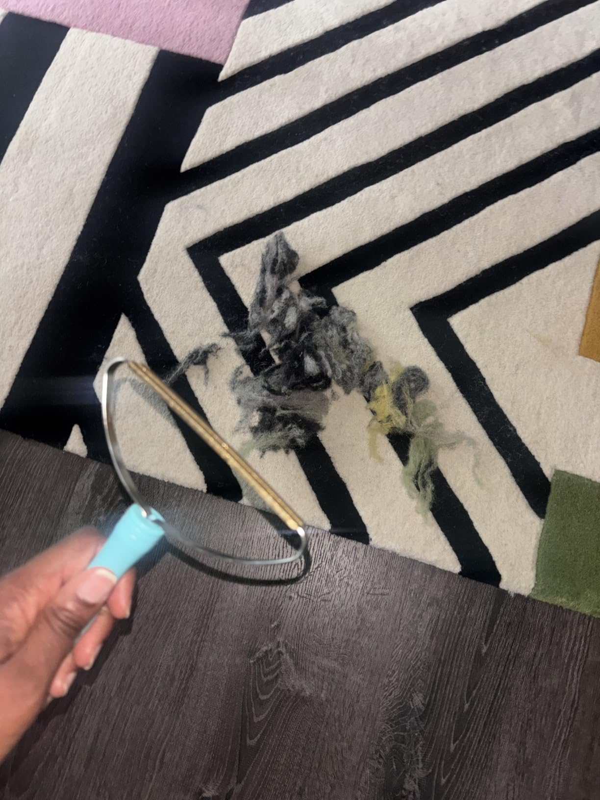 Deep Cleaner Pro Pet Hair Remover-Special Cat Hair Remover Multi Fabric Edge and Carpet Rake Scraper by LINTPLUS-Dog Hair Remover for Rugs,Couch & Pet Towers-Easy to Every Hair! customer photo 1