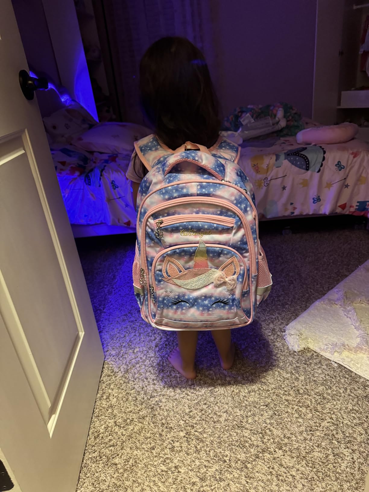 Cusangel Backpack for Girls Boys School Bookbags Kindergarten Elementary Lightweight Waterproof Multifunctional Large Capacity for kids(17 inch Fun Prints) customer photo 1