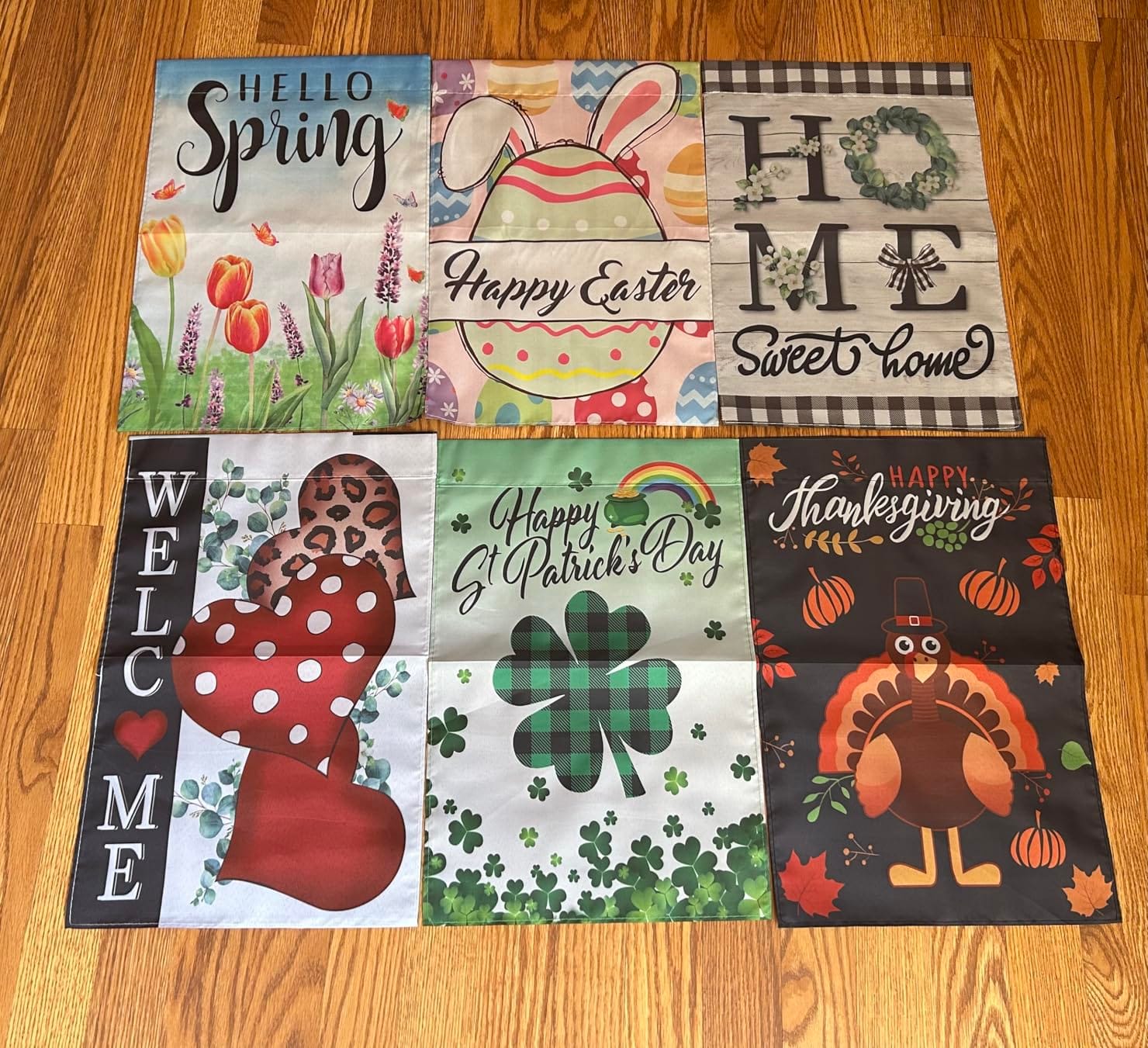 Seasonal Garden Flags Set of 12 Double Sided 12x18 Inch Yard Flags customer photo 2