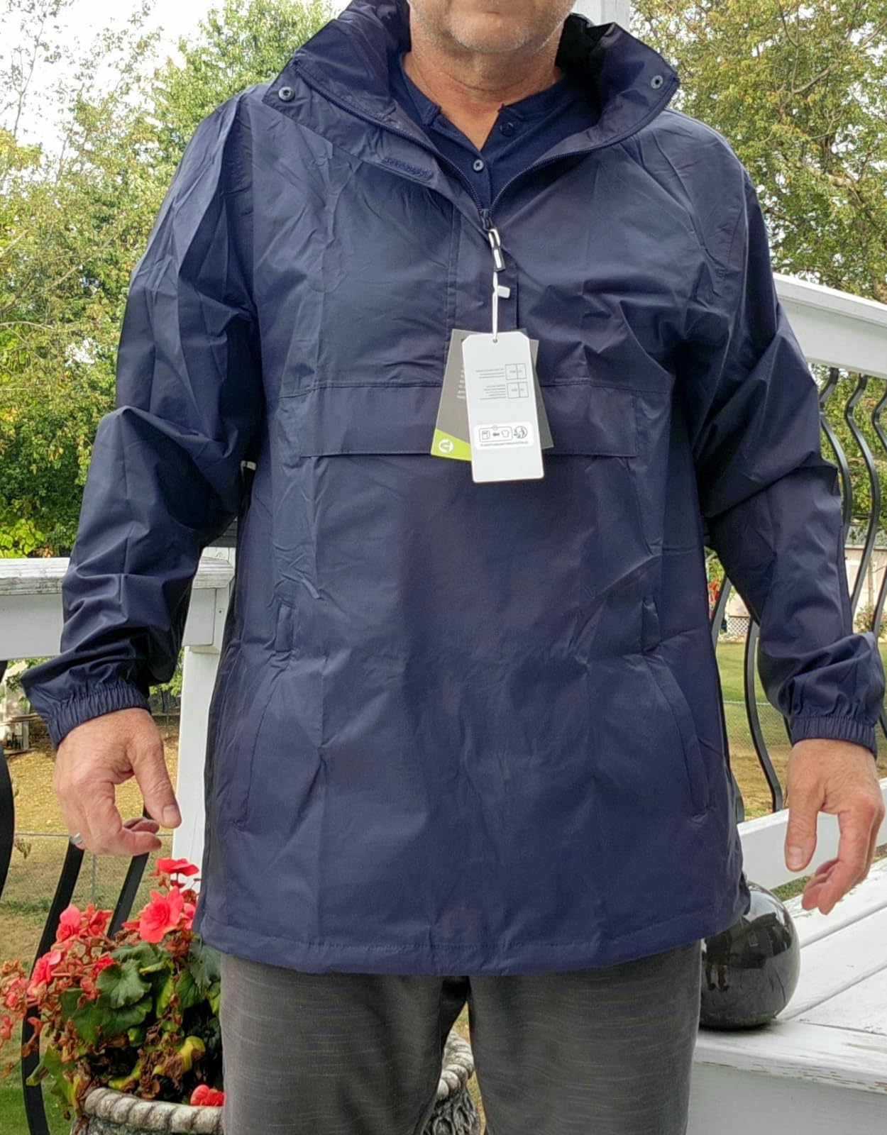 Outdoor Ventures Men's Rain Jacket Waterproof Lightweight Packable Pullover customer photo 1