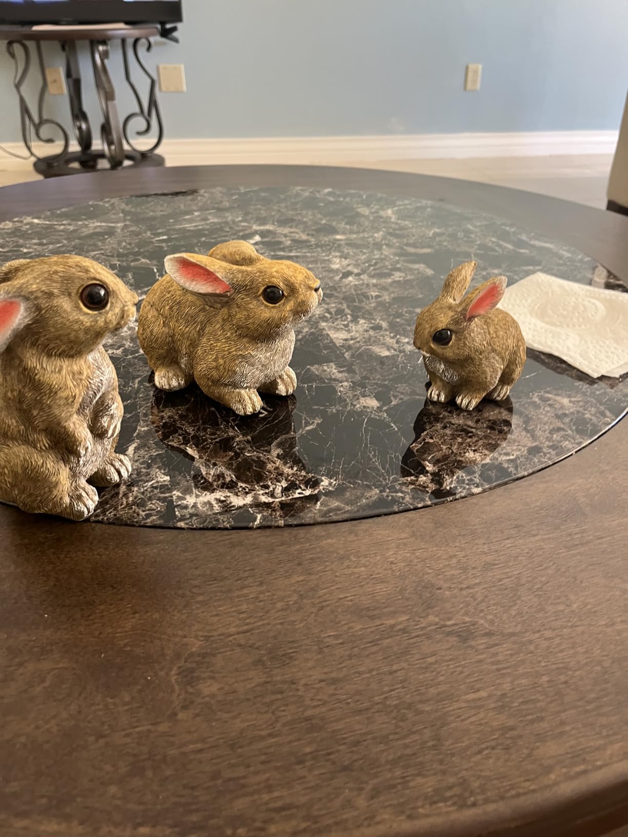 Bunny Decor Set of 3 Resin Easter Garden Statues Outdoor Indoor Home Yard customer photo 1