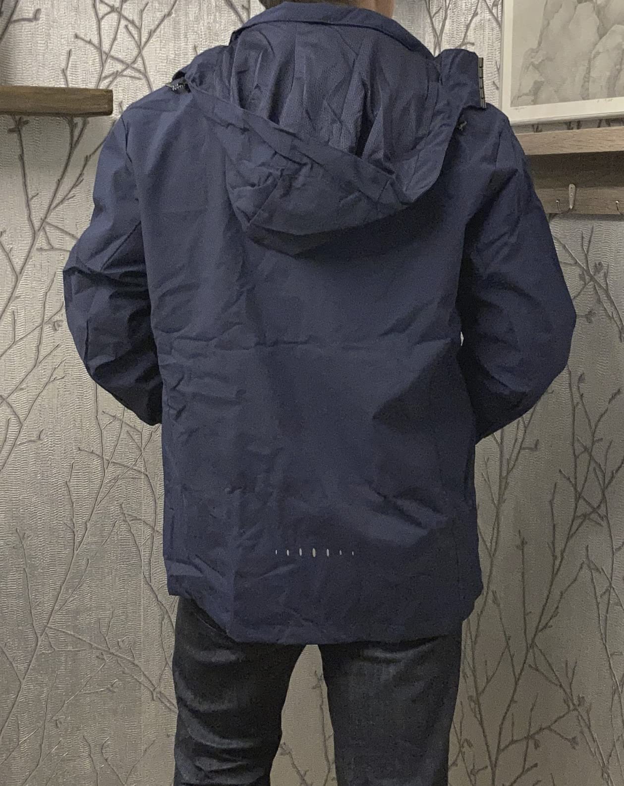 Men's Lightweight Waterproof Rain Jacket,Shell Hooded Outdoor Raincoat Hiking Windbreake jacket customer photo 2
