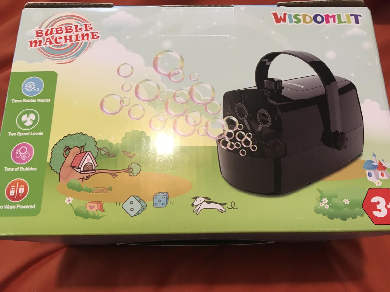 Wisdomlit Bubble Machine, Automatic Bubble Blower, 3-in-1 Bubble Maker customer photo 2
