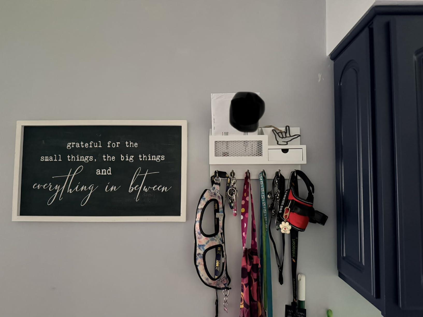 FifthQuarter Key and Mail Holder Wall Mount with Drawer and 6 Sturdy Hooks customer photo 1