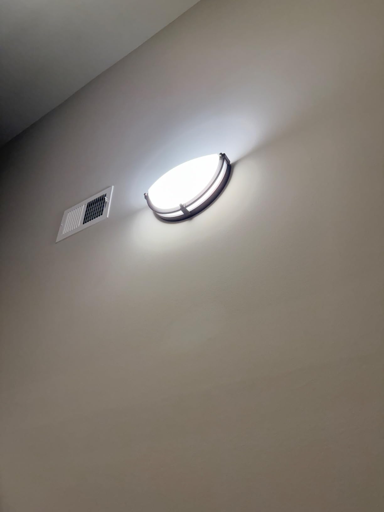 13 inch Dimmable LED Wall Sconce, Half Moon Wall Light Fixture, 3000K/4000K/5000K Color Temperature Adjustable, Modern Bathroom Vanity Light Fixtures, Super Bright 950 Lumen (Brushed Nickel) customer photo 1