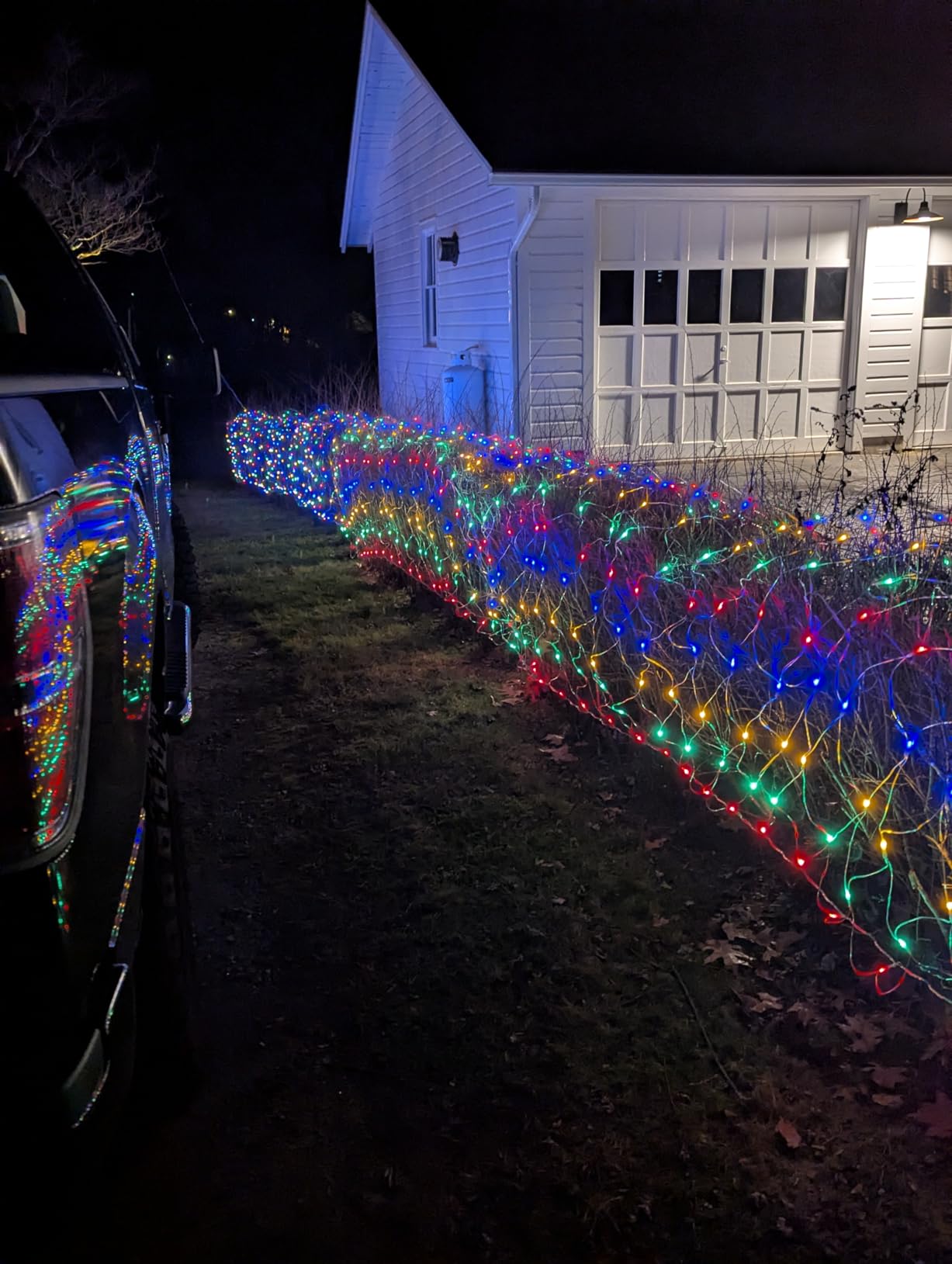 Pooqla Warm White Net Lights, 21x 5ft Christmas Lights Outdoor Green Wire customer photo 2