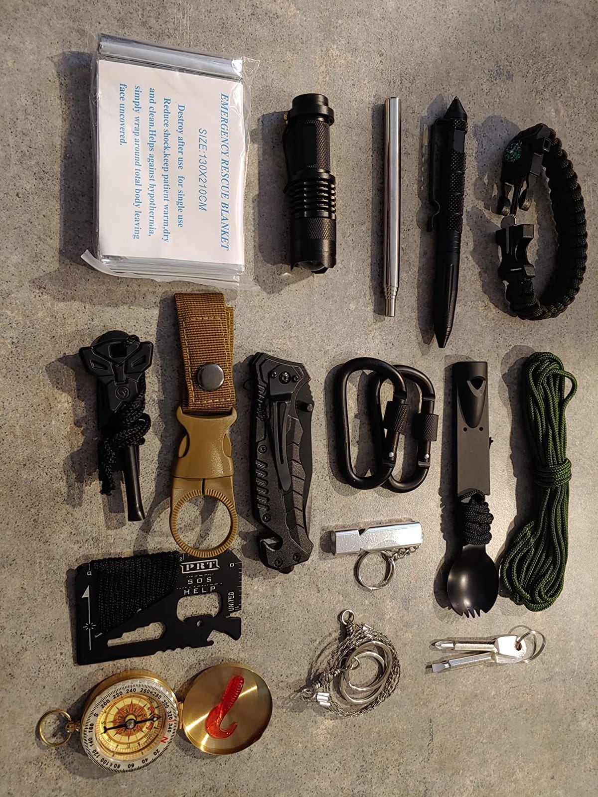 Survival Kit, Gifts for Men Dad Husband, Emergency Survival Gear and Equipment 19 in 1, Fishing Hunting Birthday for Men, Camping Accessories, Cool Gadget, Camping Essentials customer photo 2