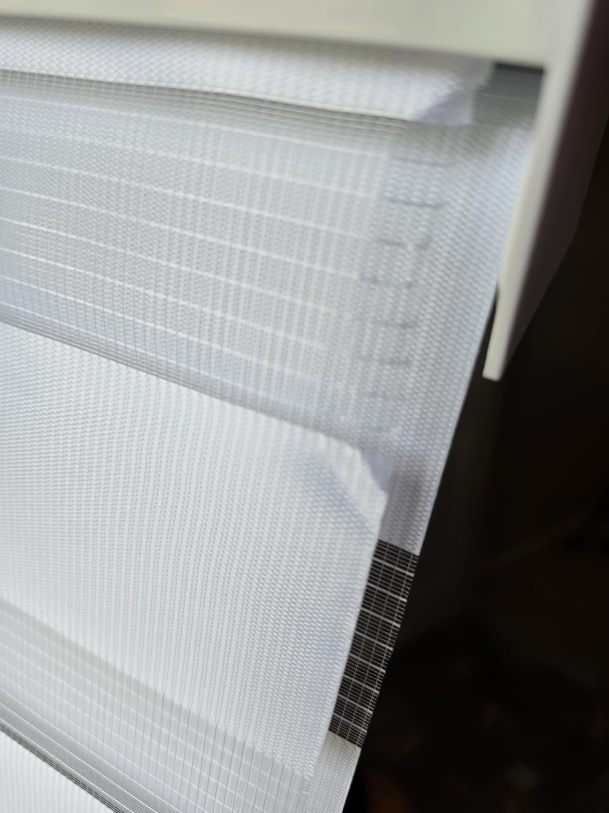 LUCKUP Cordless Zebra Blinds Roller Shades for Window-Dual Layer Sheer Blinds Light Control with Valance Day Night Privacy Light Filtering Fabric, 34